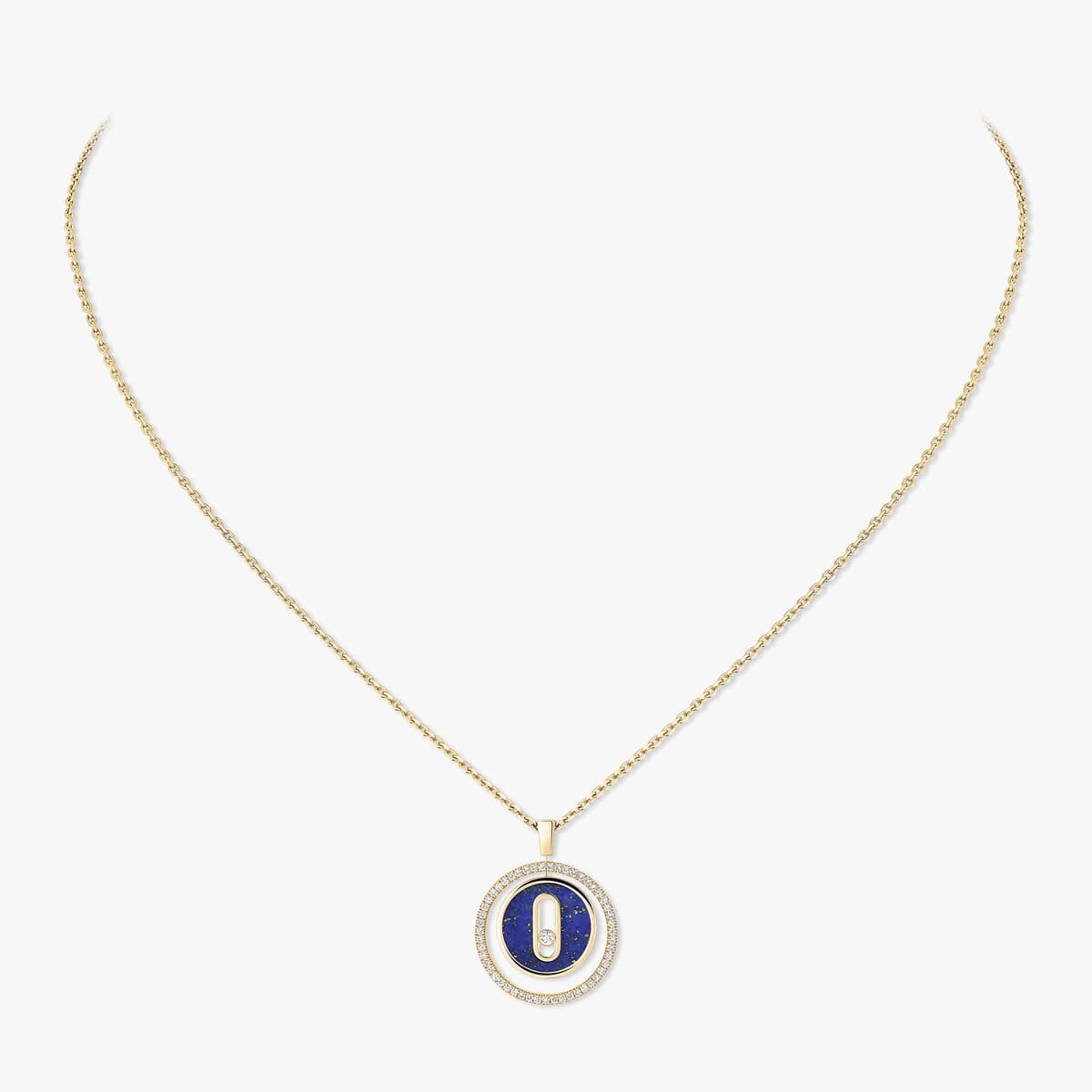 Lucky Move lapis lazuli necklace small — 11978-YG