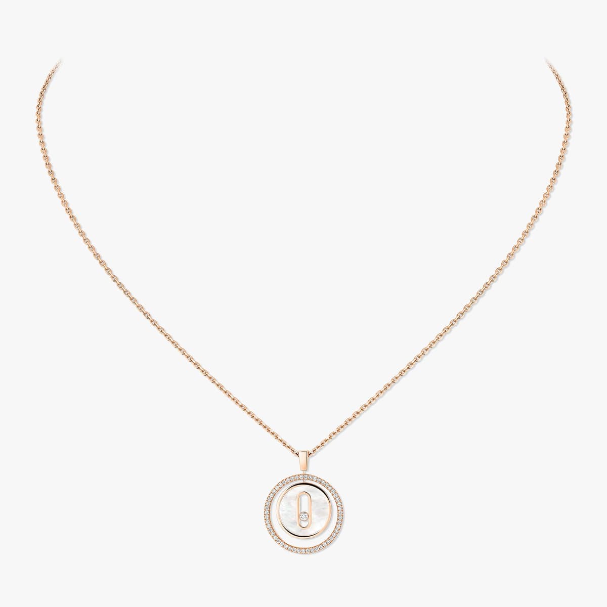 Lucky Move white mother-of-pearl necklace small — 11650-PG