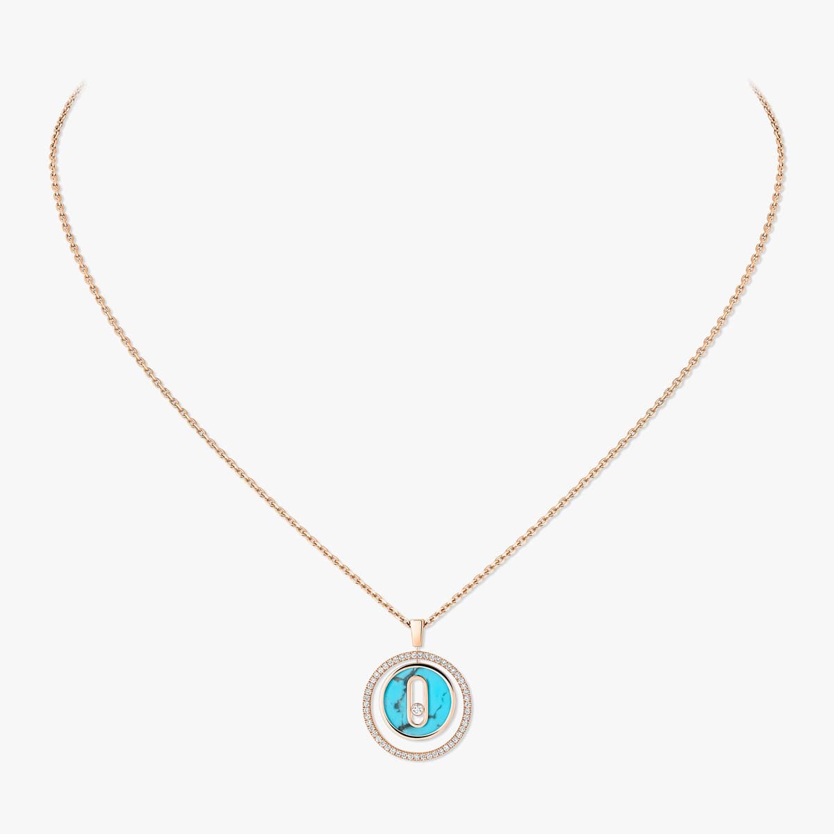 Lucky Move turquoise necklace small — 11649-PG