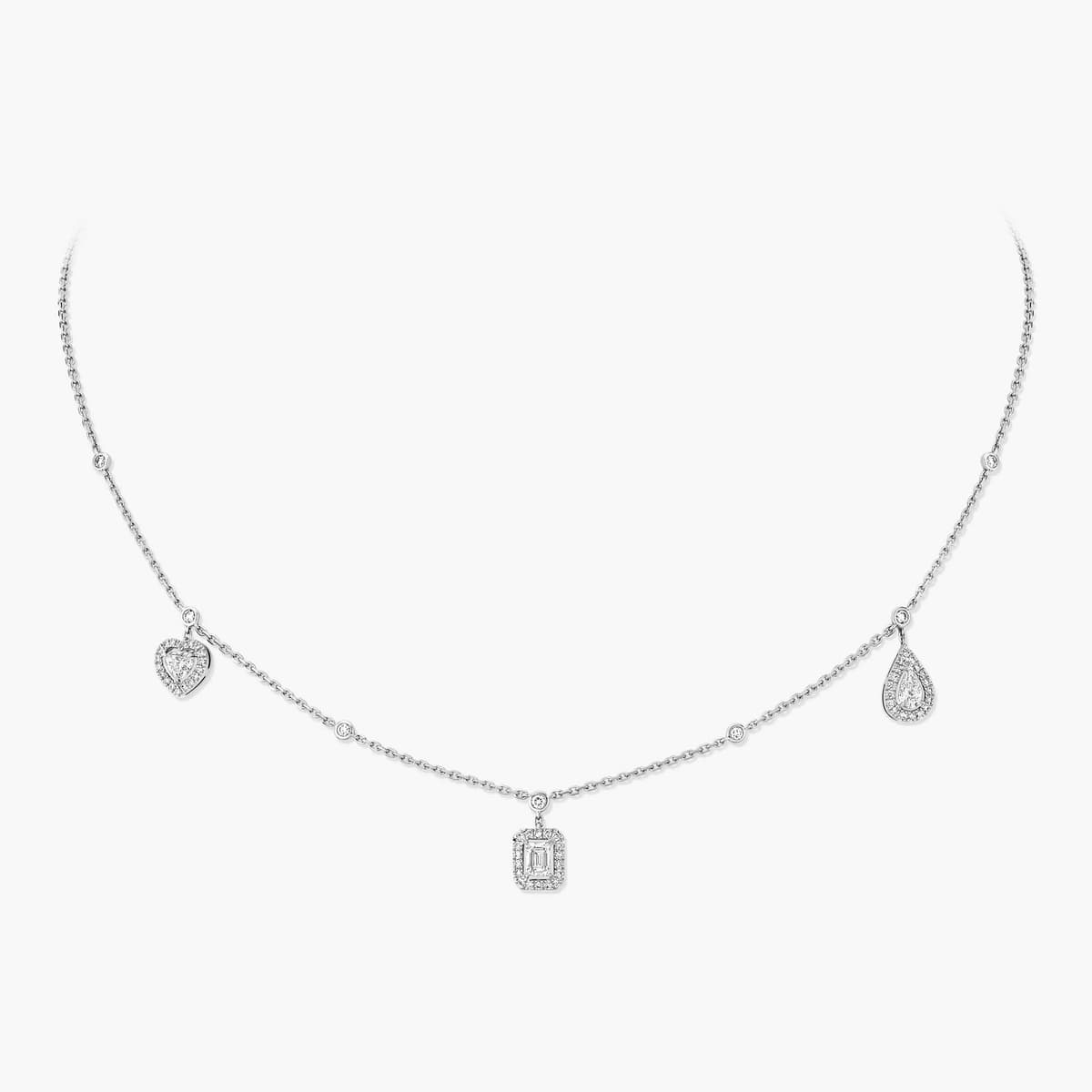 My Twin trilogy necklace 3x 0.15ct — 11945-WG