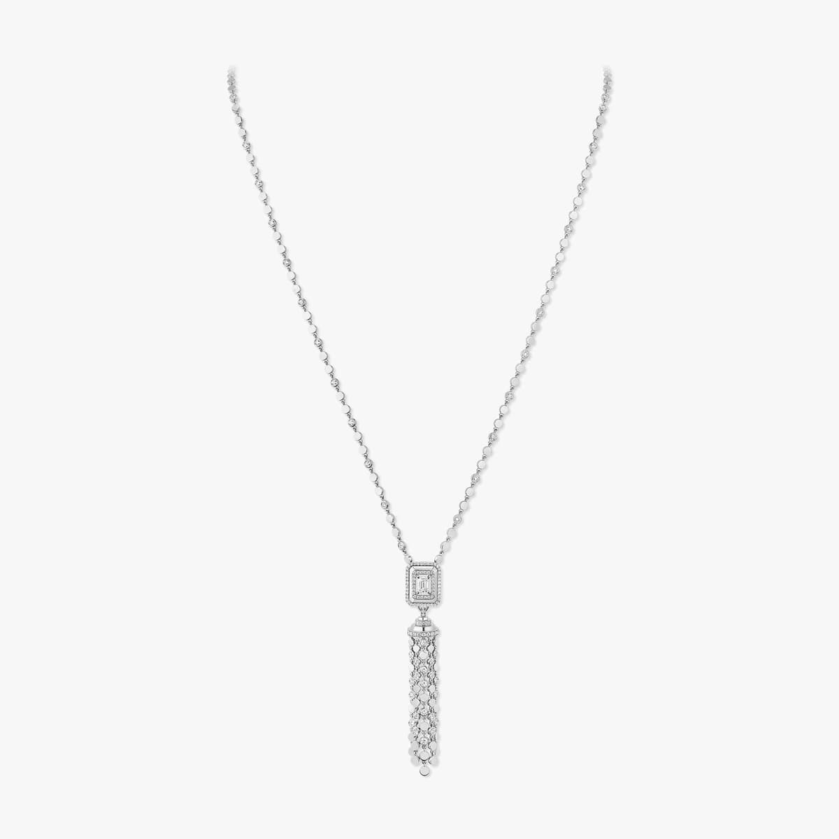 D-Vibes tassel necklace 1ct — 14257-WG