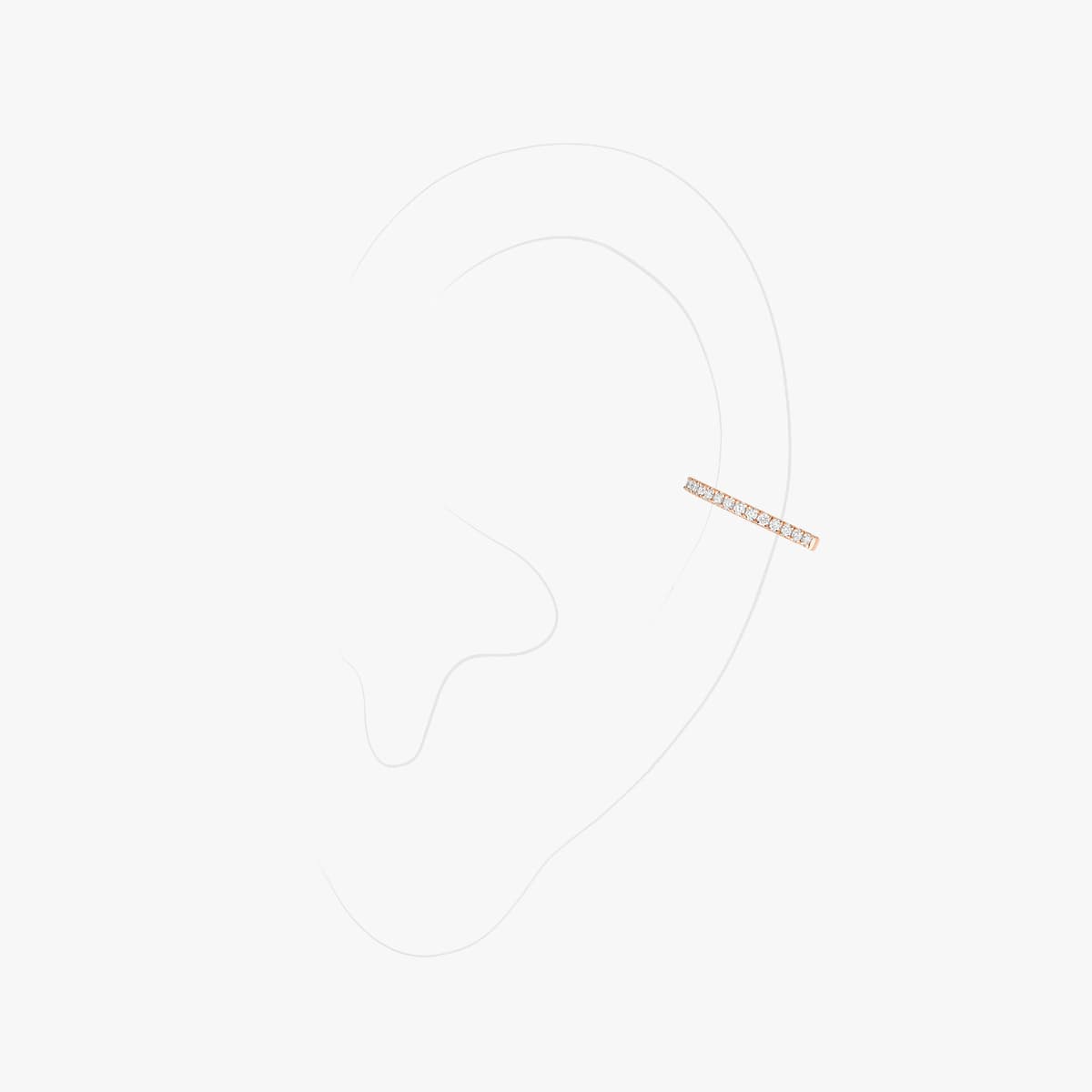 Gatsby single middle clip earring — 10031-PG