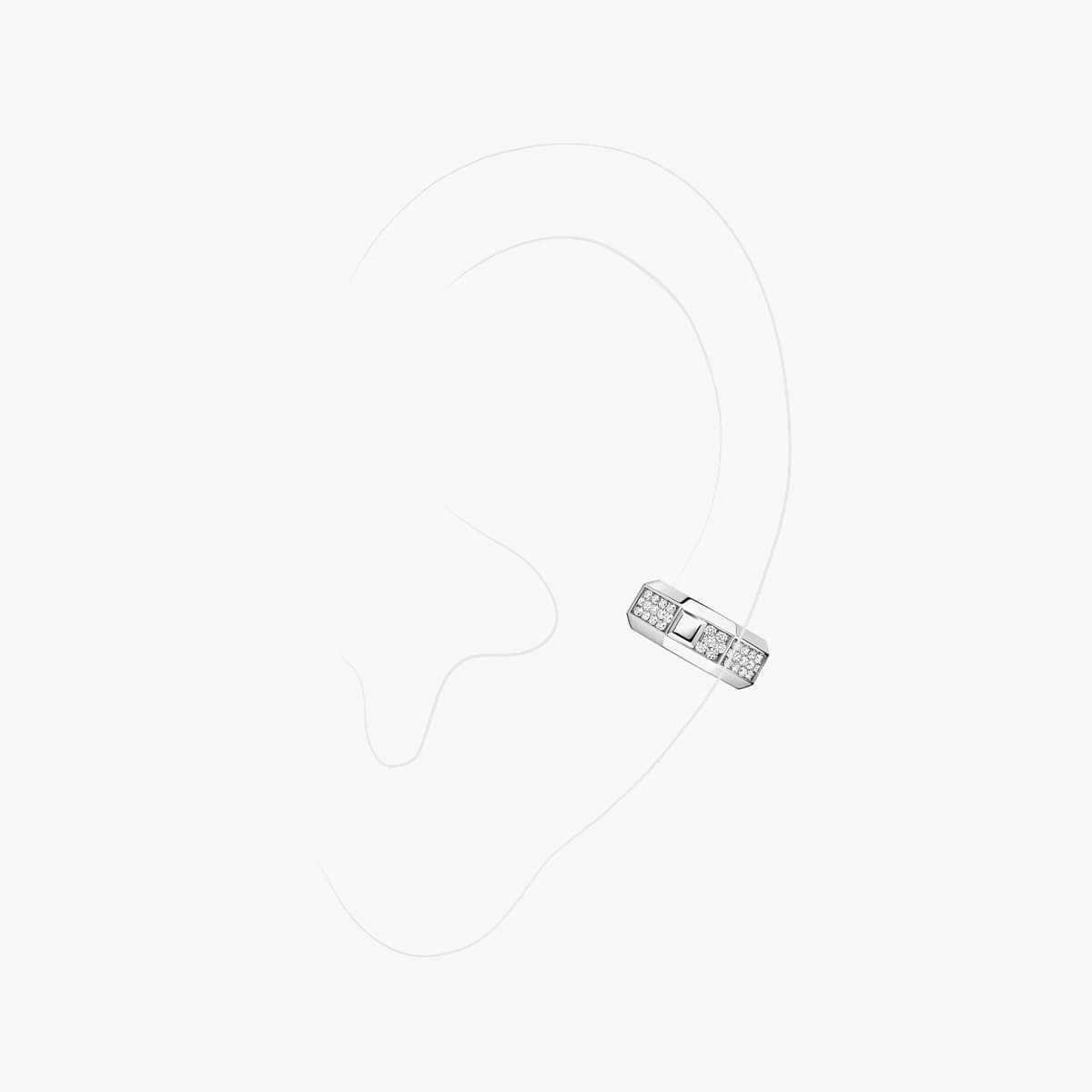 Moderniste single middle clip earring — 13824-WG