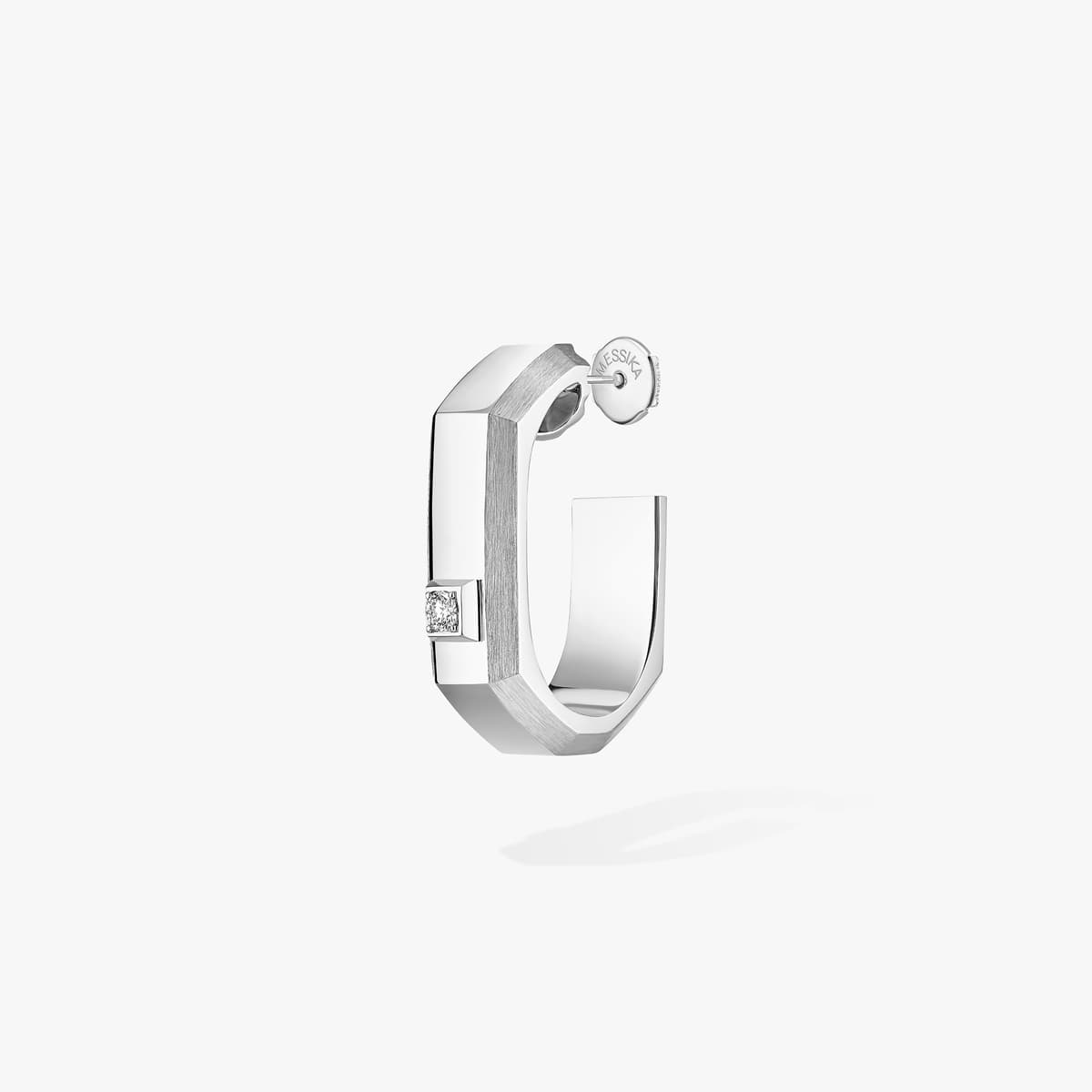 Moderniste single hoop earring medium — 14680-WG