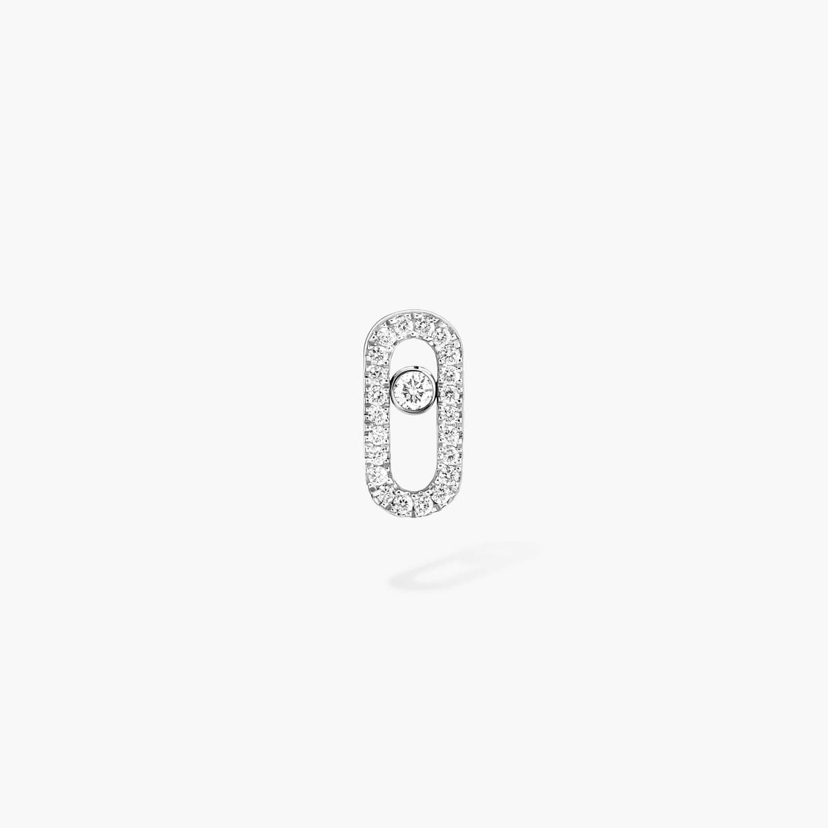Move Uno single pavé stud earring — 13593-WG