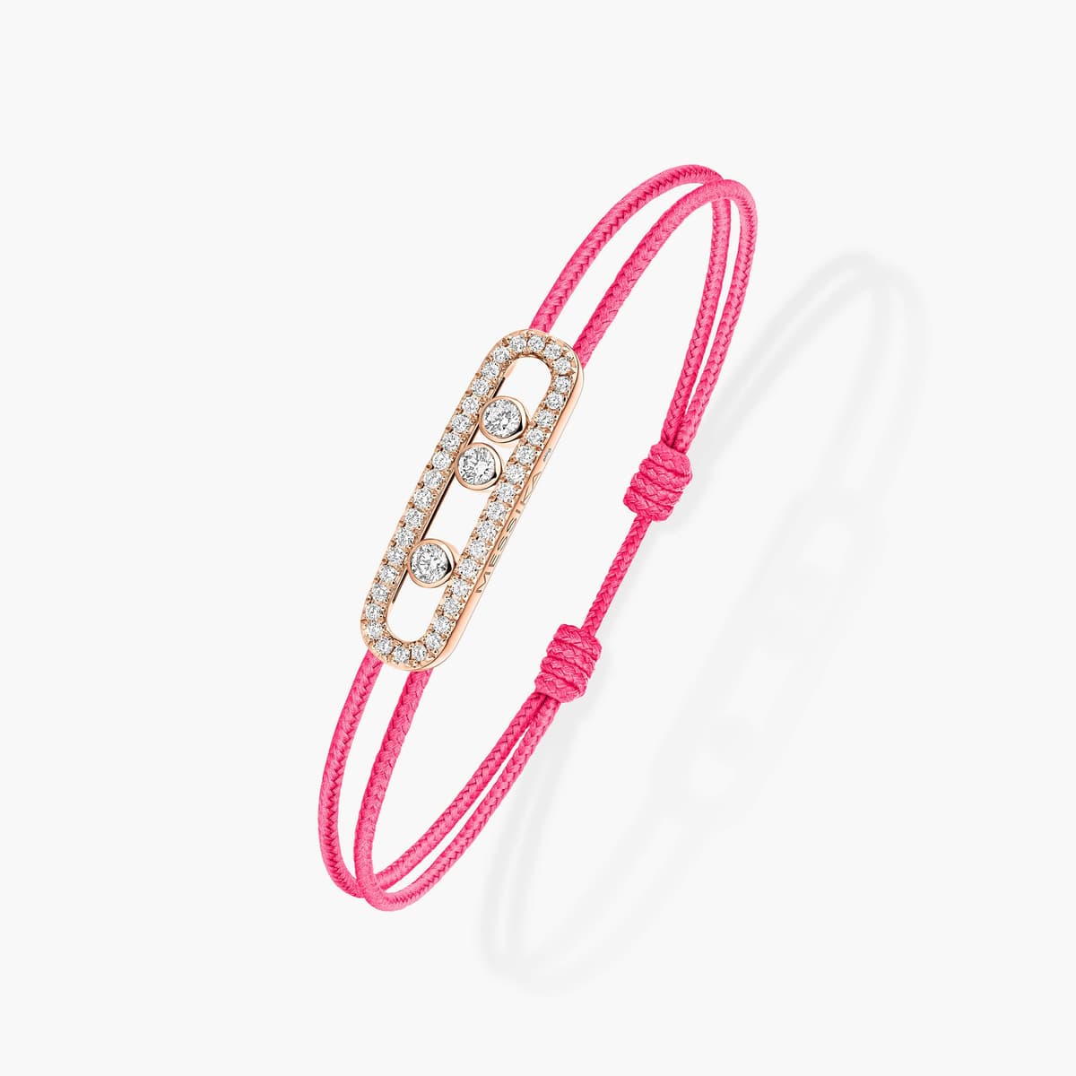 Care(s) pink cord pavé bracelet — 14654-PG