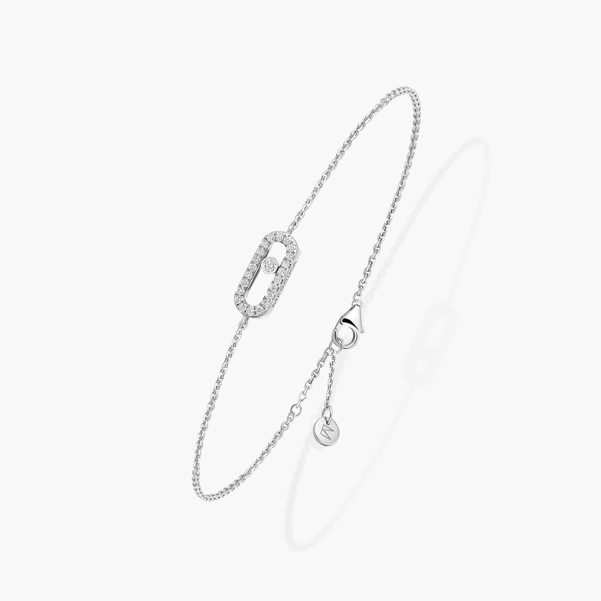 Move Uno pavé bracelet, mini model — 12075-WG