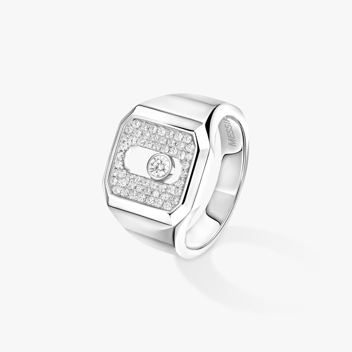 Move Joaillerie pavé signet ring — 13654-WG