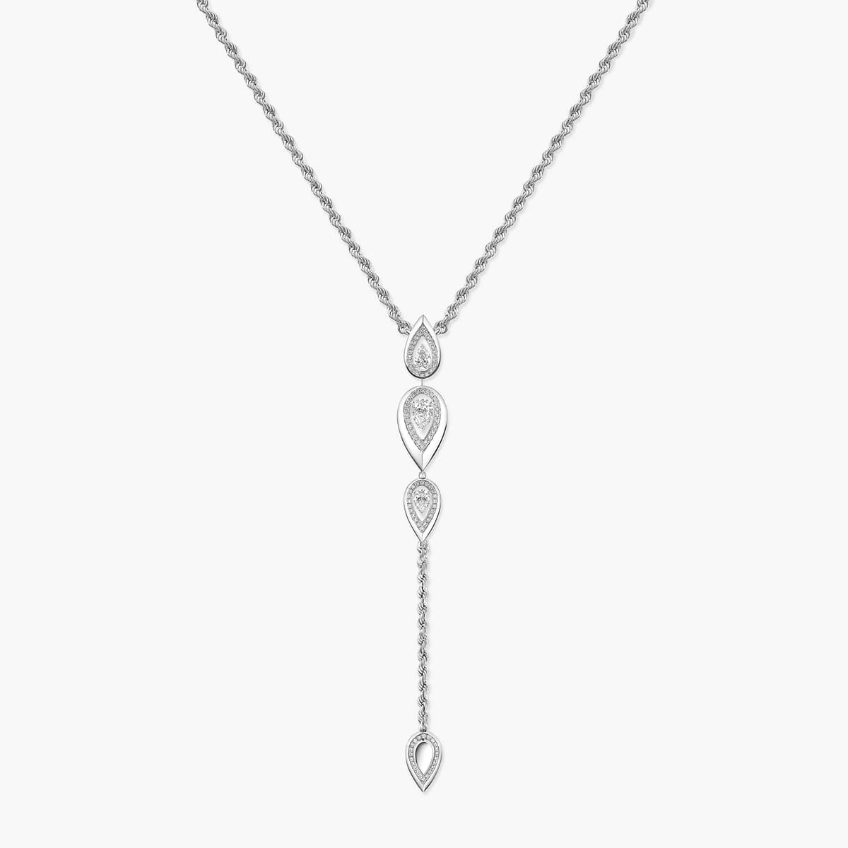 Fiery tie necklace — 13793-WG