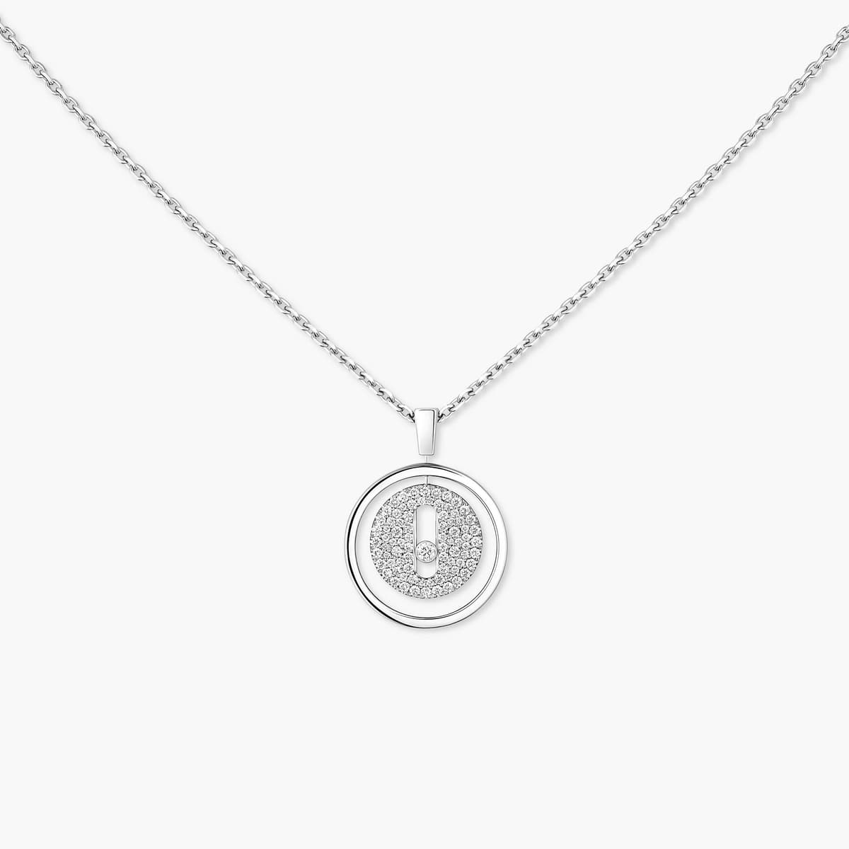 Lucky Move pavé necklace small — 07397-WG