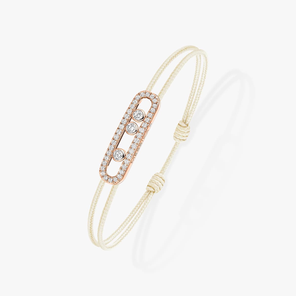 Care(s) cream cord pavé bracelet — 14101-PG