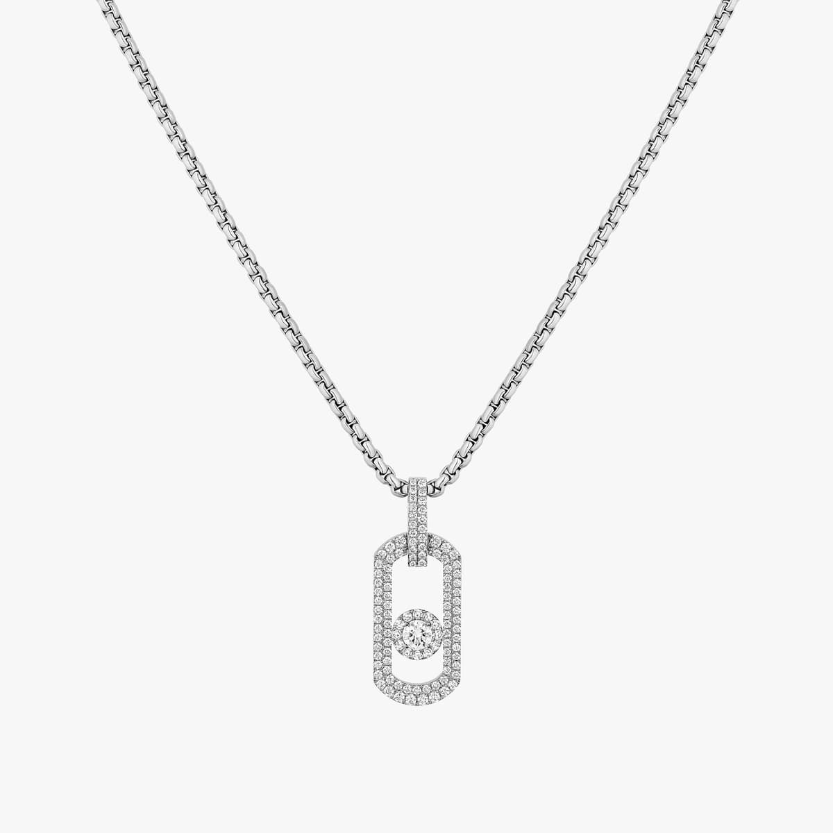 So Move pavé pendant necklace — 13680-TN