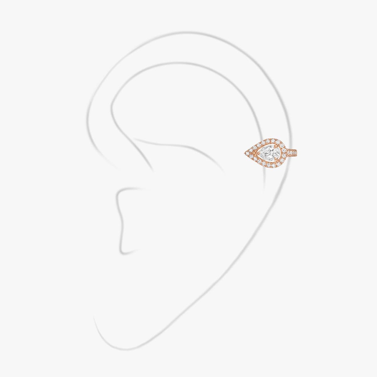 My Twin single top clip earring 0.15ct — 07442-PG