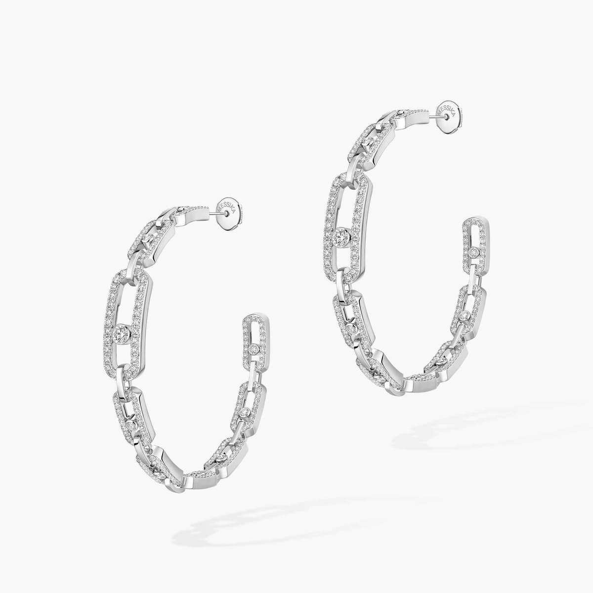 Move Link hoop earrings medium — 12362-WG