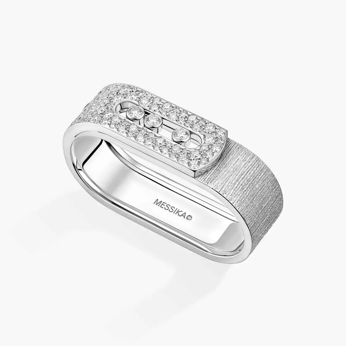 Move Noa two-finger chiseled ring — 14456-WG