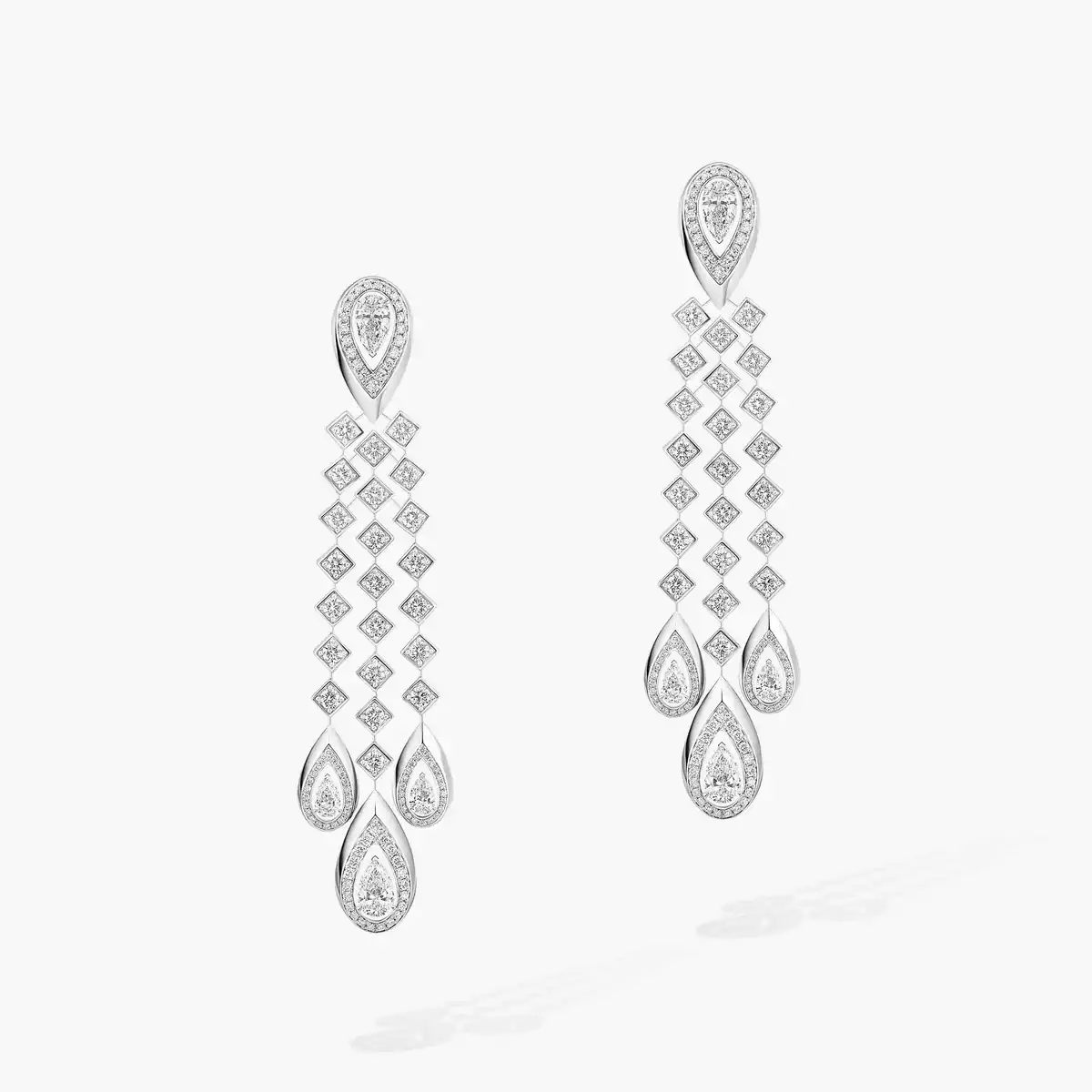 Fiery long earrings — 14538-WG