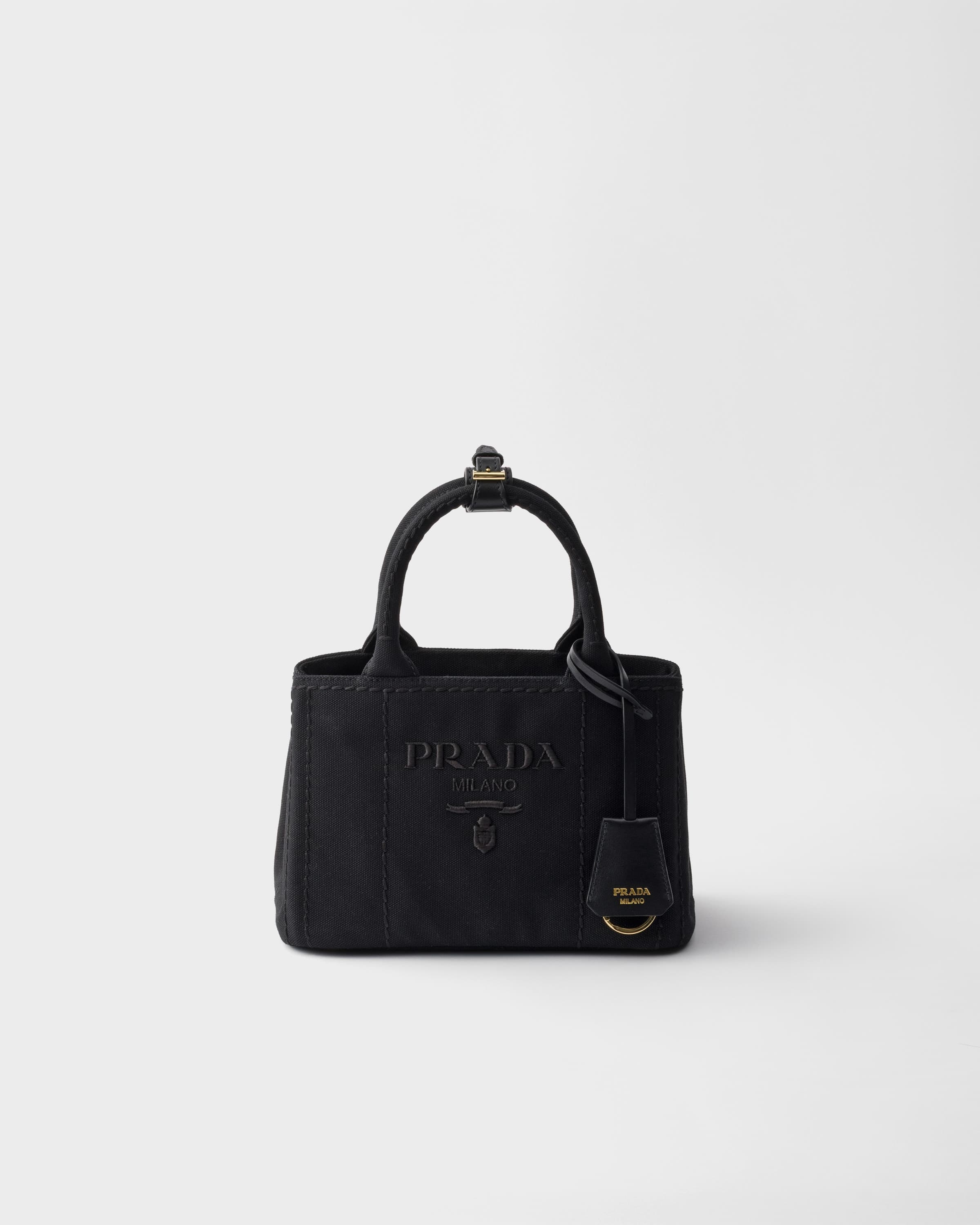 Jardinière cotton canvas mini-bag — Black — 1BA038_RCYA_F0002_V_8OK