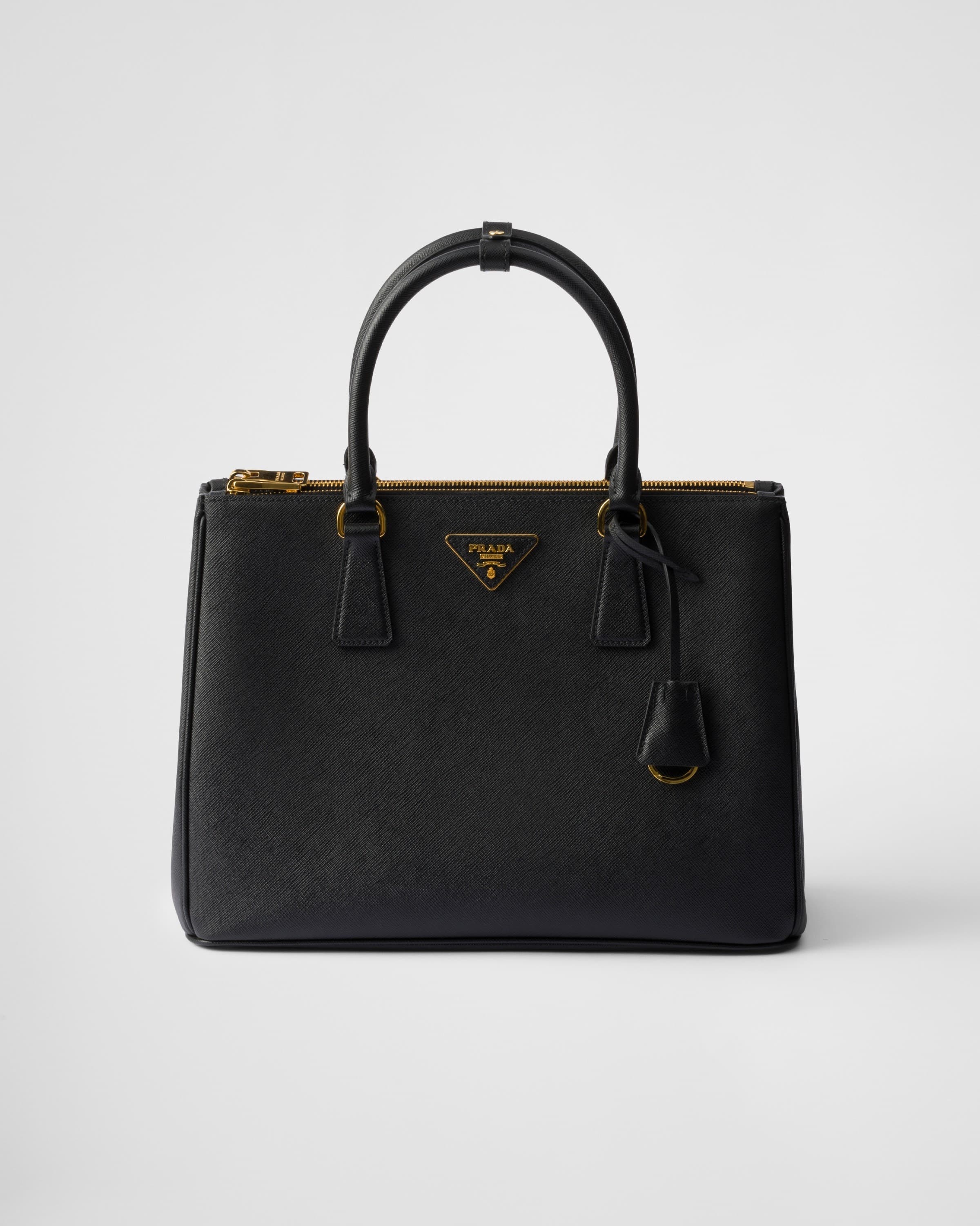 Galleria large Saffiano leather bag — Black — 1BA274_NZV_F0002_V_EOO