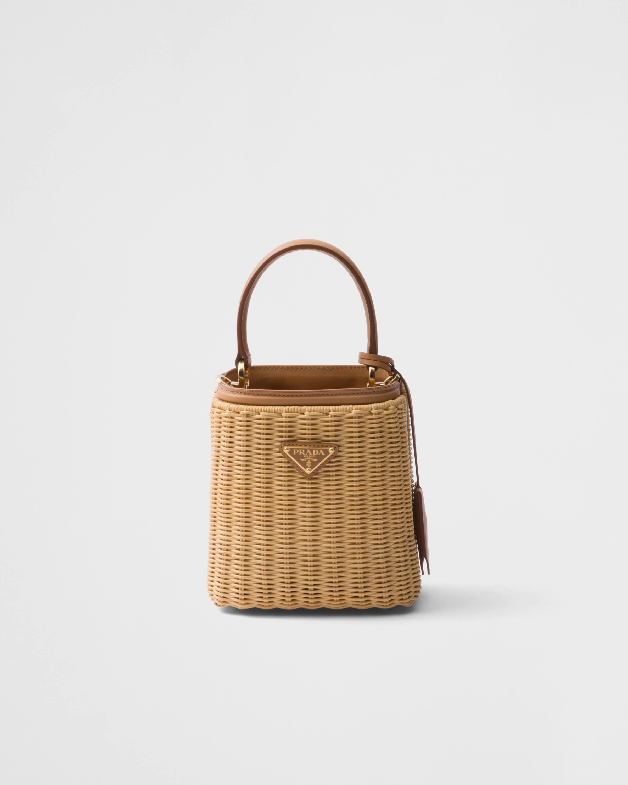 Panier mini wicker and leather bag — Natural — 1BA413_2CYF_F0018_V_OOO