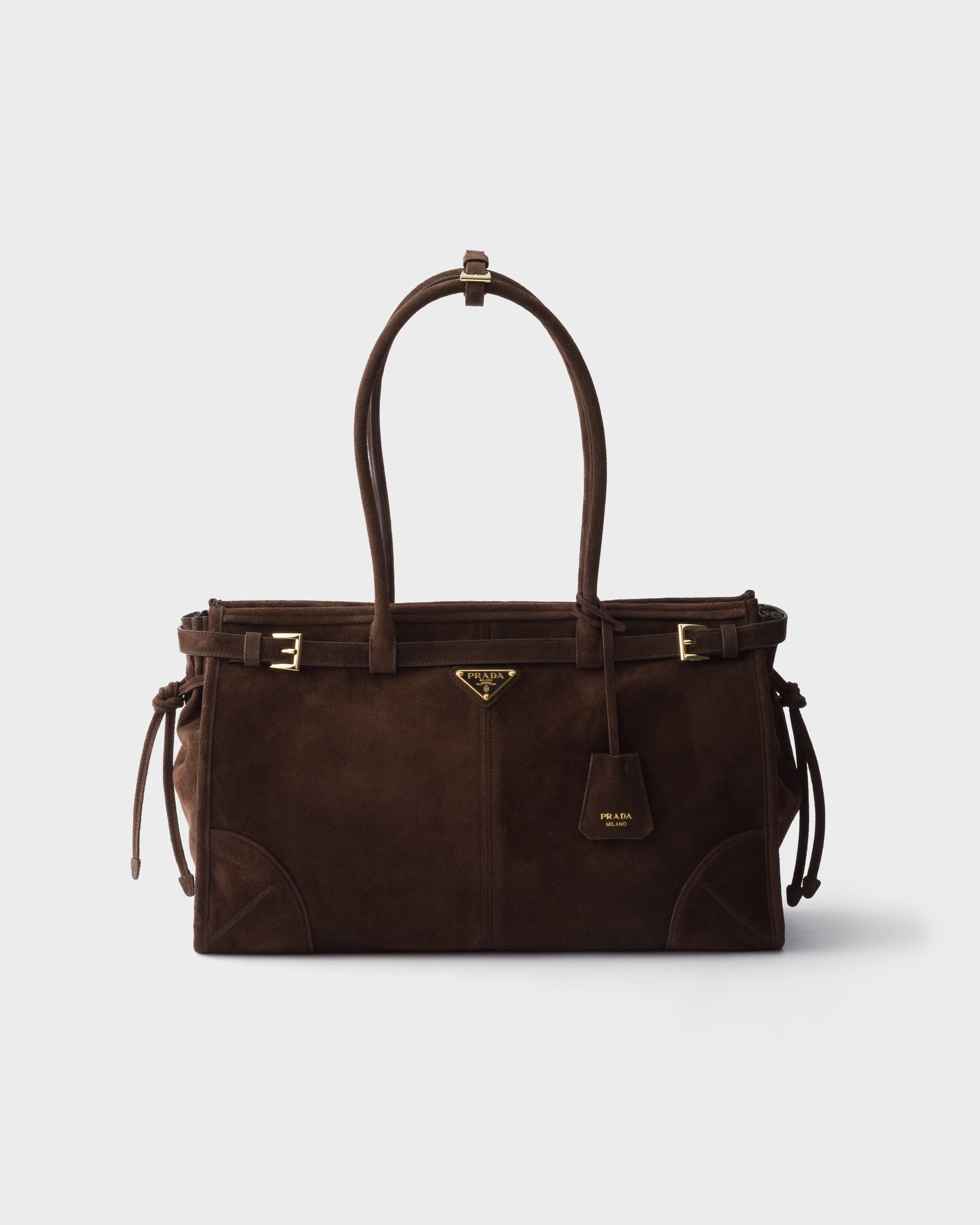 Bonnie large suede handbag — Dark Brown — 1BA433_2C4S_F0003_V_MOM