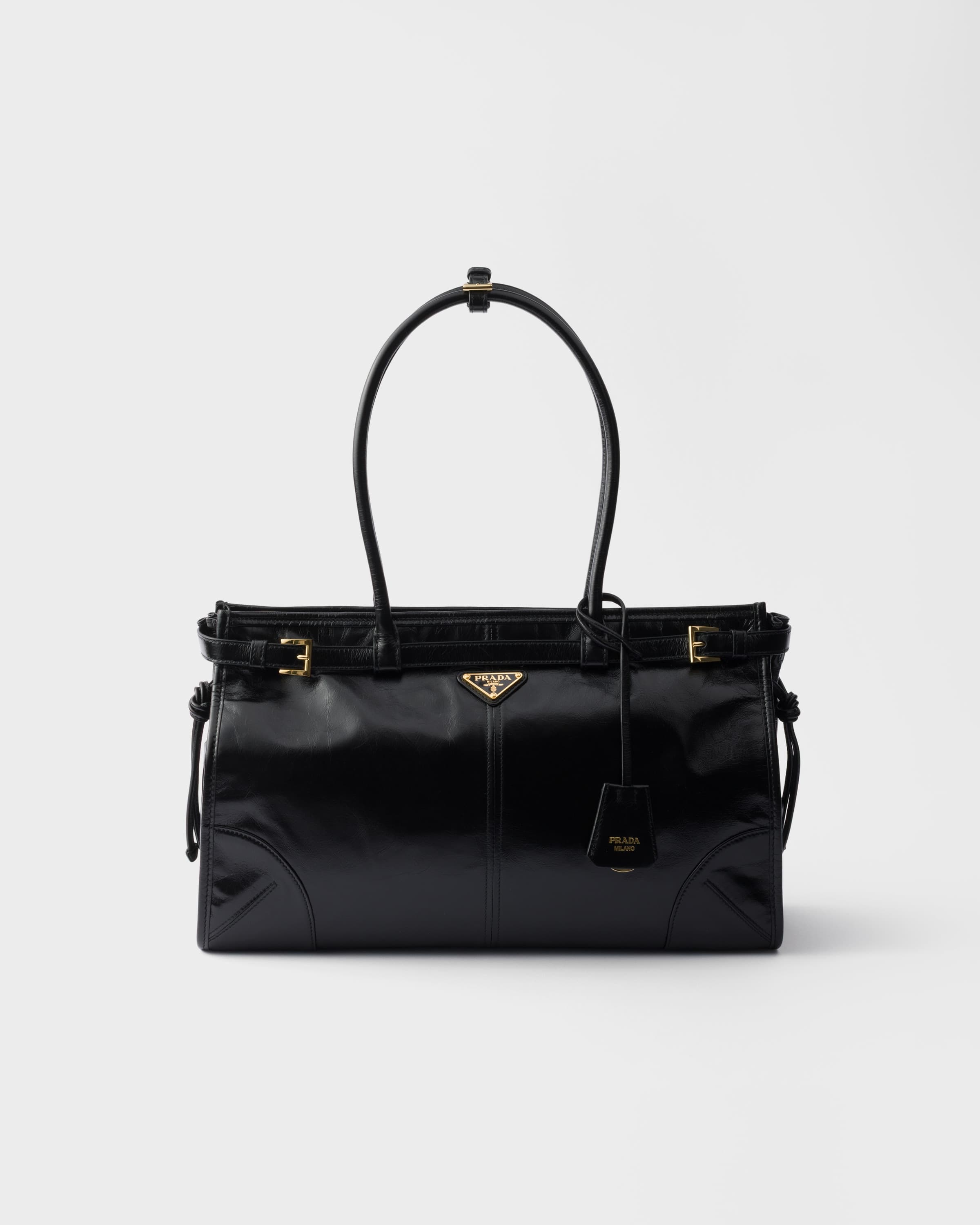 Bonnie large leather handbag — Black — 1BA433_2CYR_F0002_V_MOM