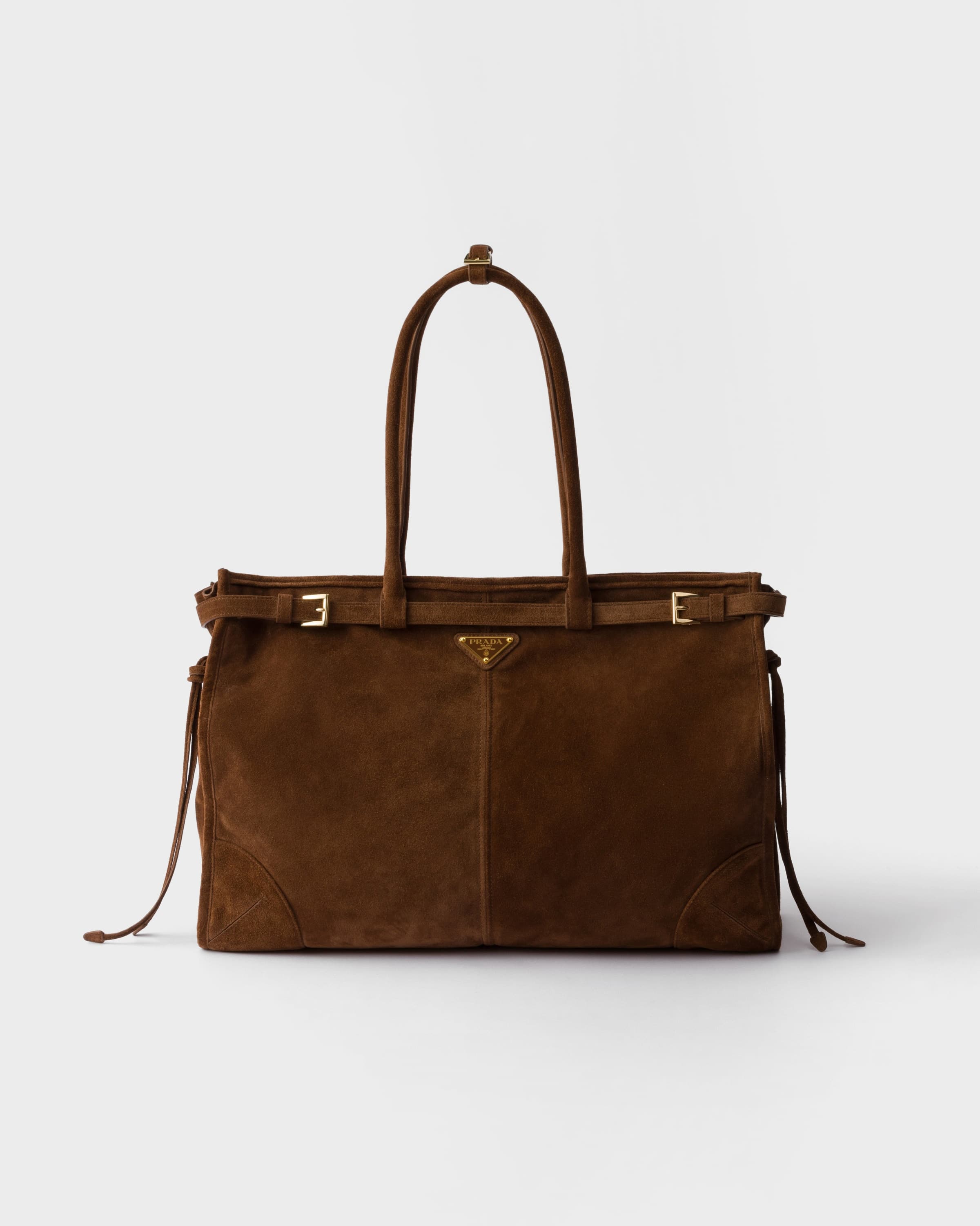 Bonnie extra-large suede handbag — Cocoa Brown — 1BA439_2C4S_F0324_V_OOO