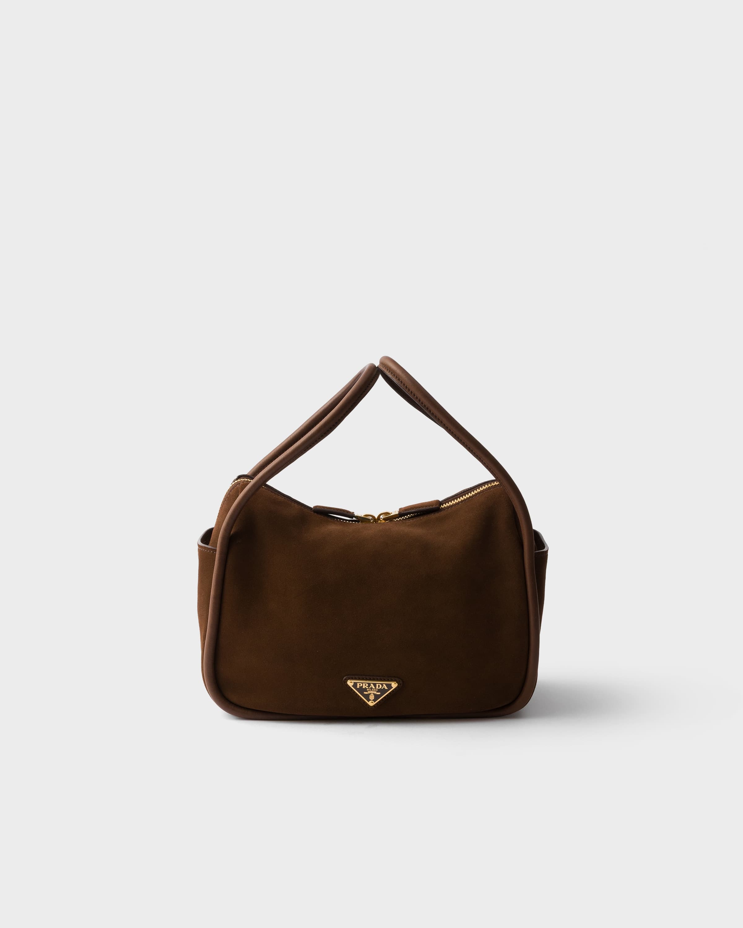 Darling suede handbag — Cocoa Brown — 1BA451_2C4S_F0324_V_MVO