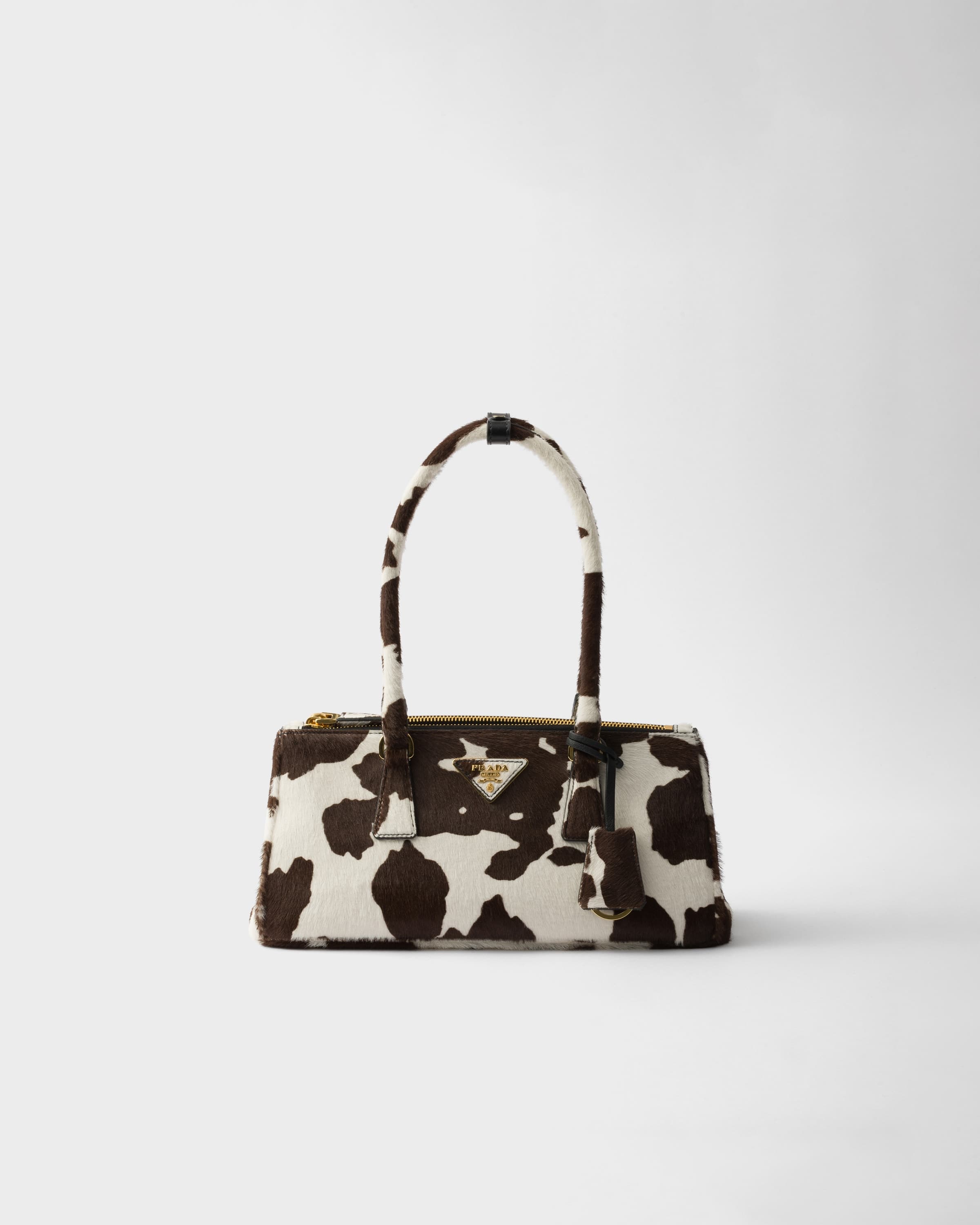 Galleria medium printed leather bag — WHITE/DARK BROWN — 1BA457_2HIM_F0G3N_V_YO0