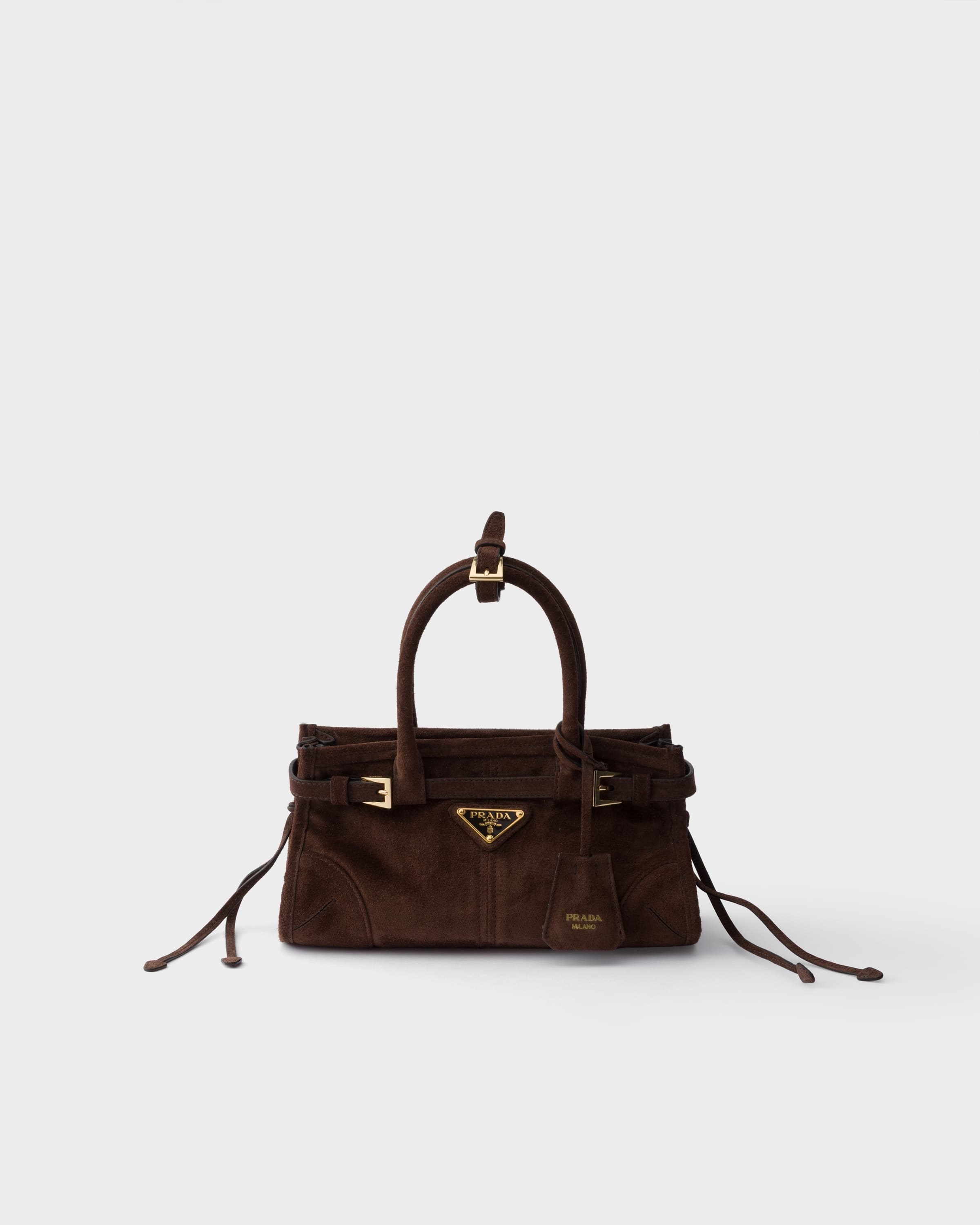 Bonnie suede mini handbag — Dark Brown — 1BA486_2C4S_F0003_V_OOM