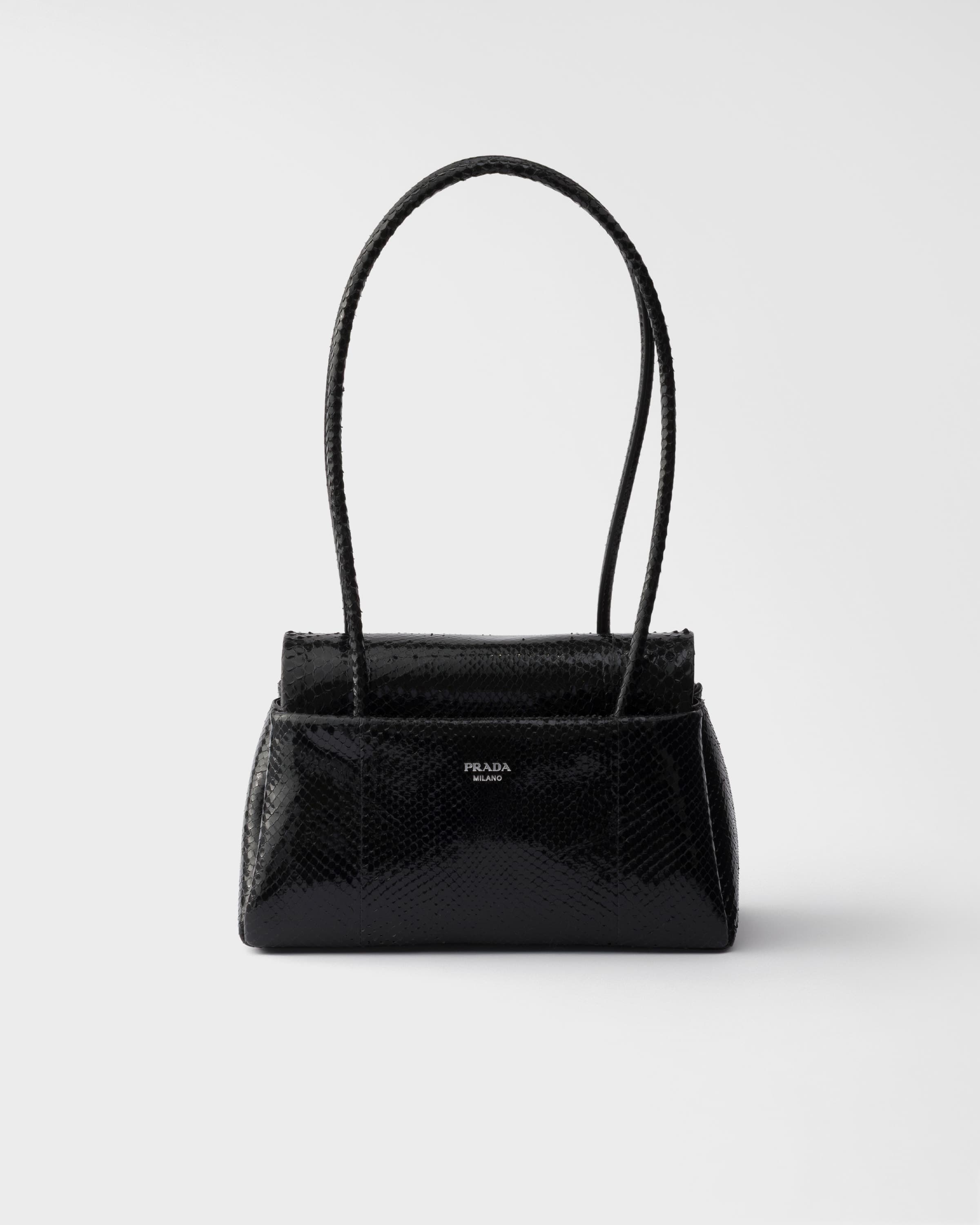 Passage small python leather bag — Black — 1BA494_2AMY_F0002_V_OOO