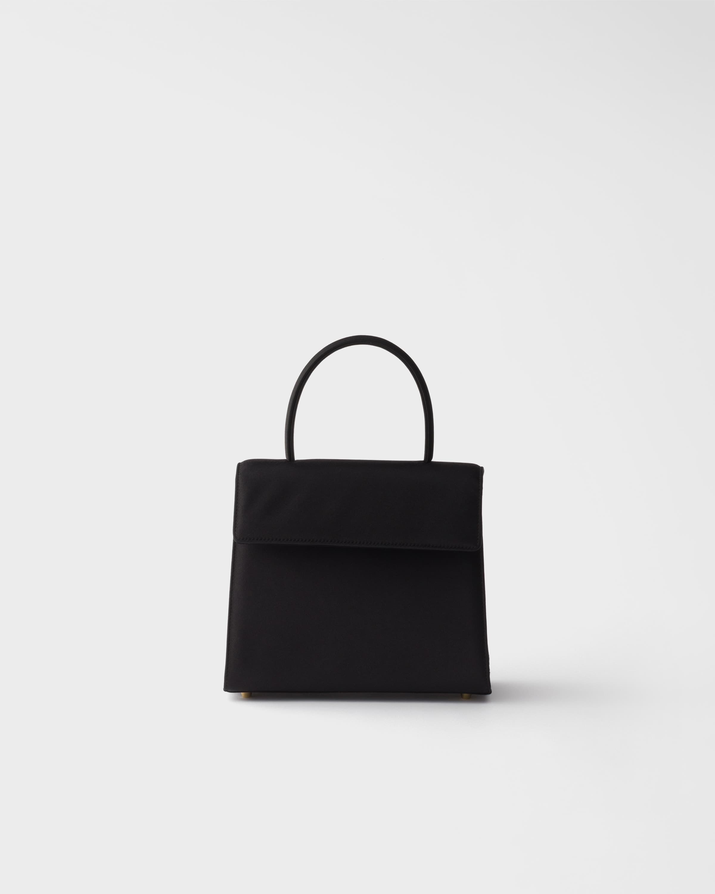 Minuit satin handbag — Black — 1BA656_AC4_F0002_V_OOO