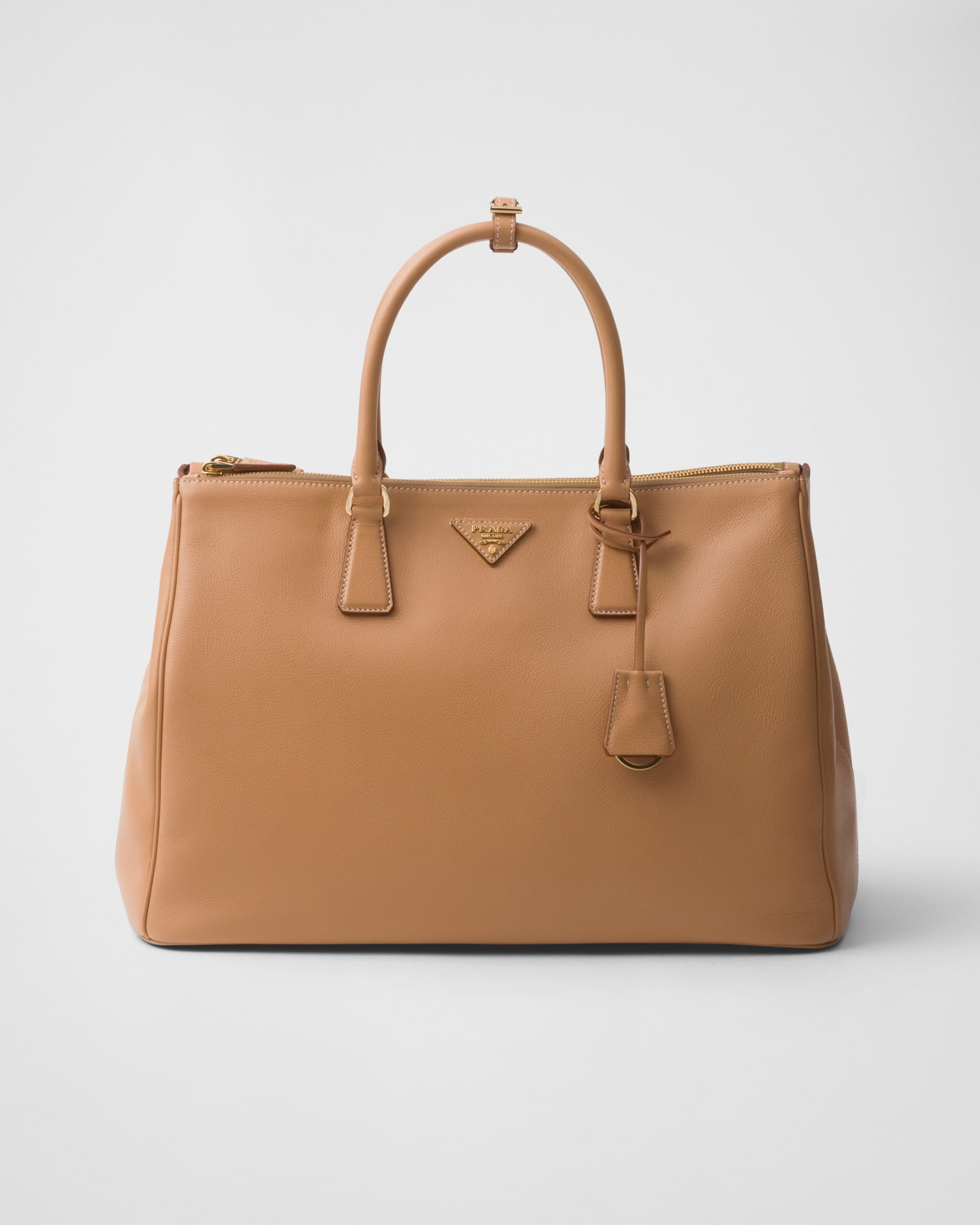 Buckle extra-large leather bag — Natural — 1BA802_2CYS_F0018_V_YO0