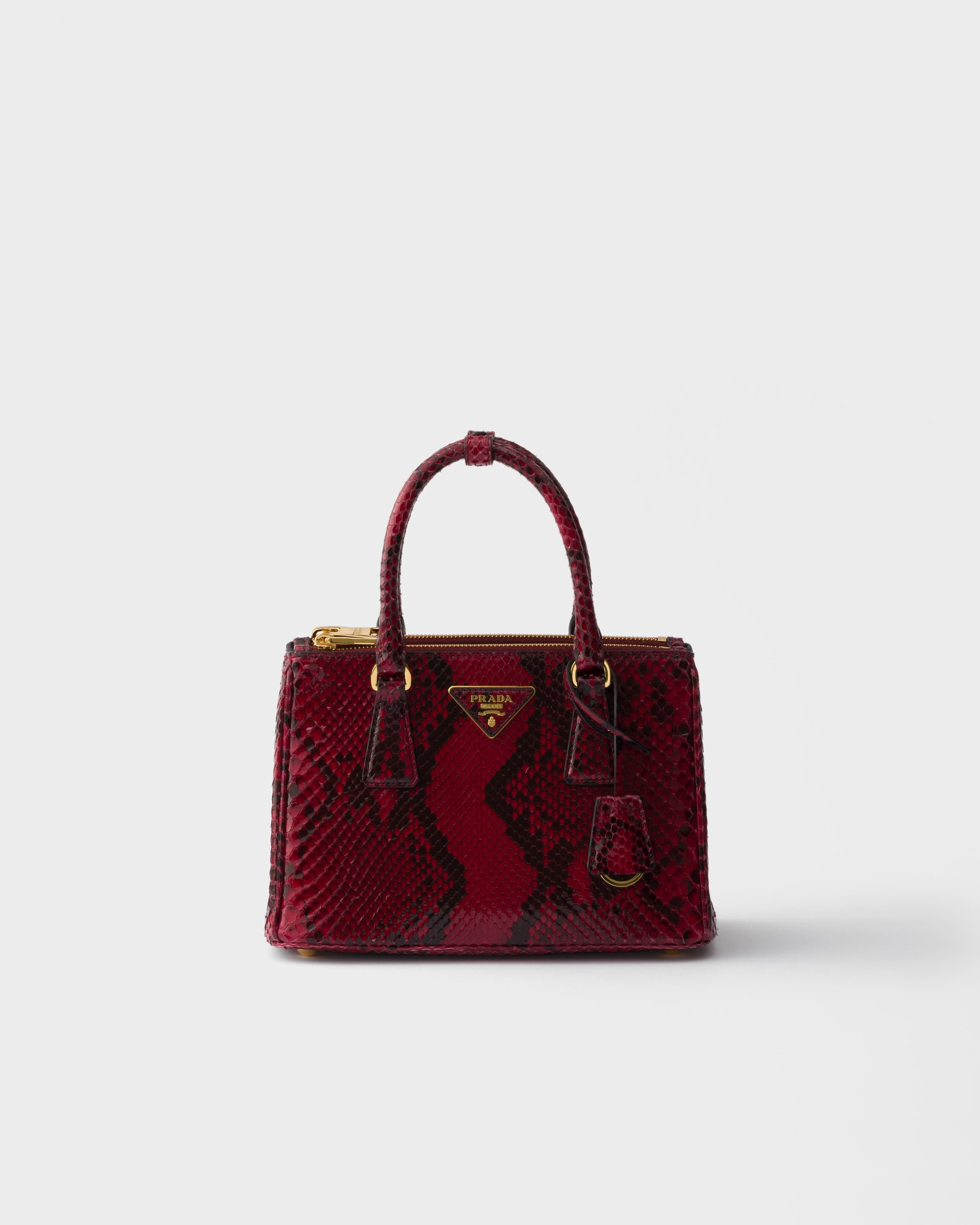 Galleria small python leather bag — Ruby Red — 1BA896_2AMY_F0041_V_EOO
