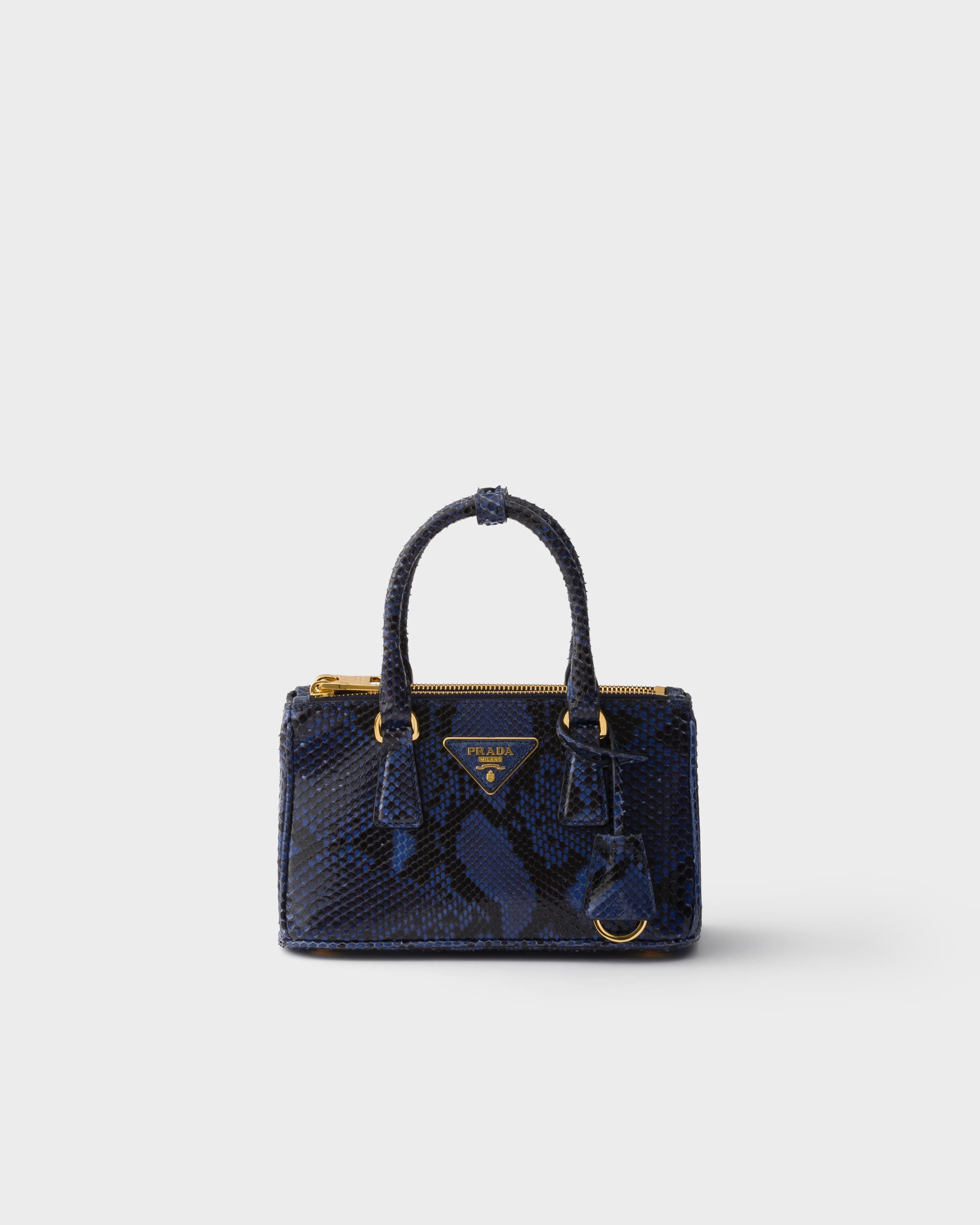 Galleria python leather mini-bag — Bluette — 1BA916_2AMY_F0016_V_EOO