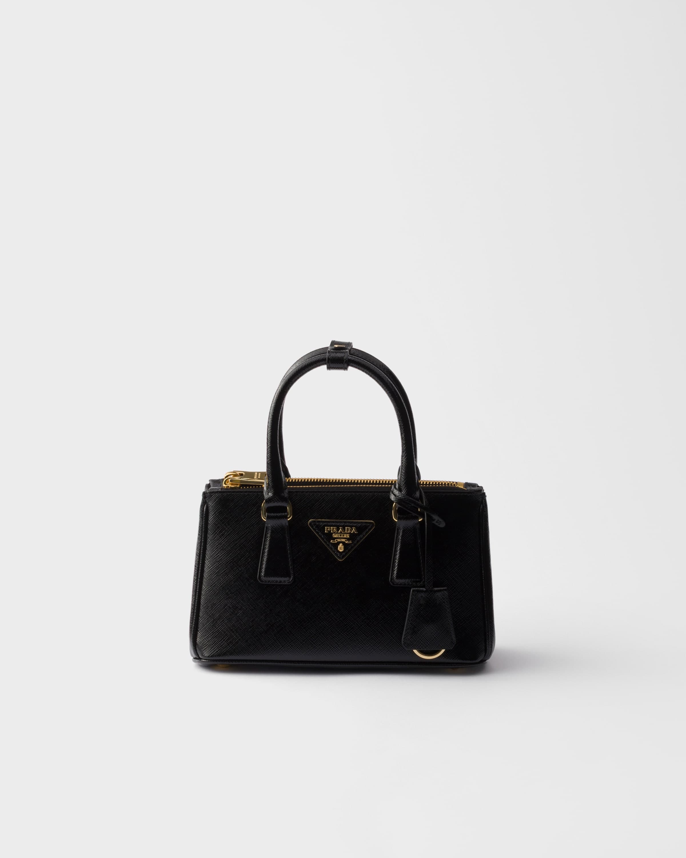 Galleria patent Saffiano leather mini-bag — Black — 1BA916_2AO6_F0002_V_EOO