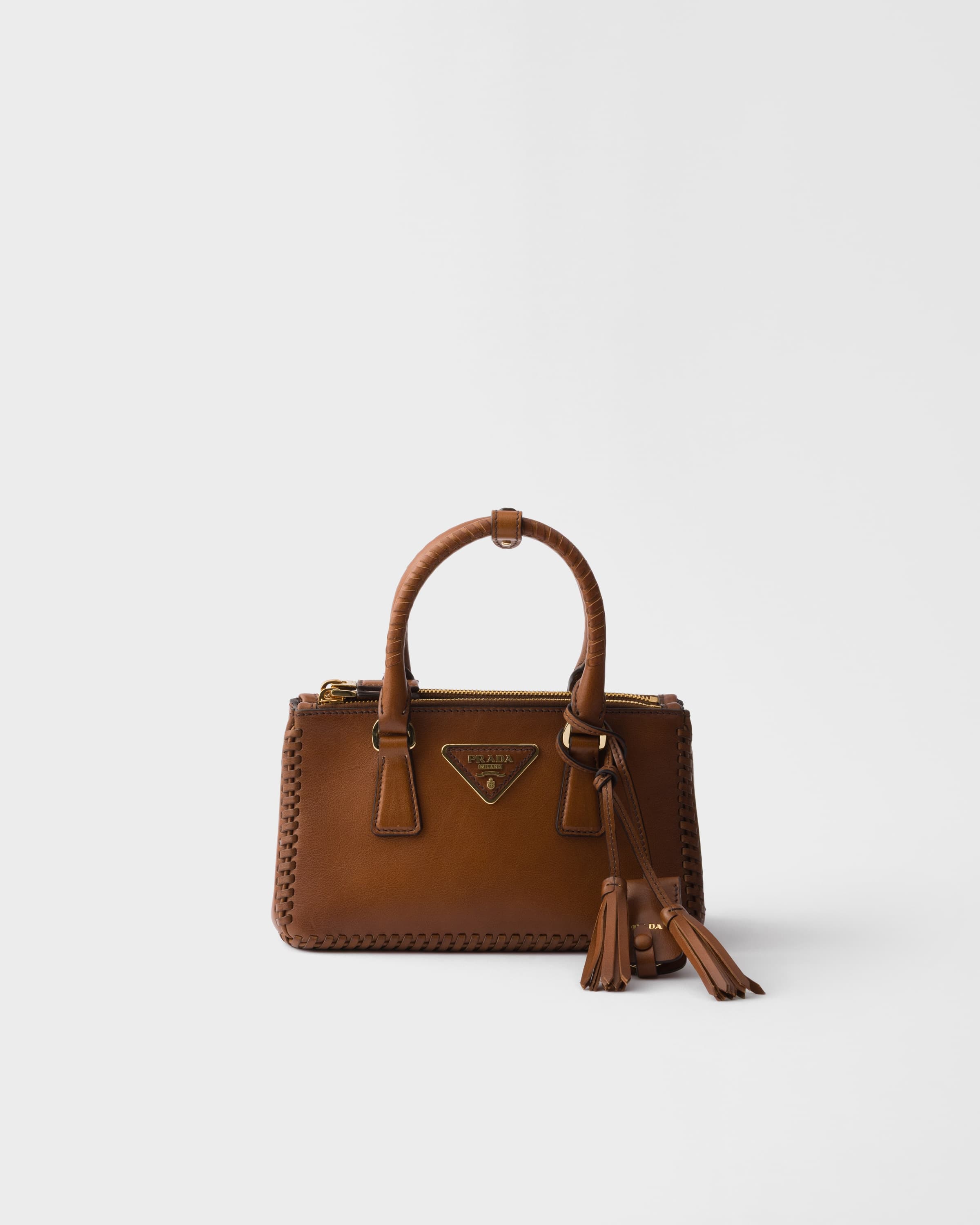 Galleria mini leather bag — Cognac — 1BA916_2HMZ_F0046_V_BMI
