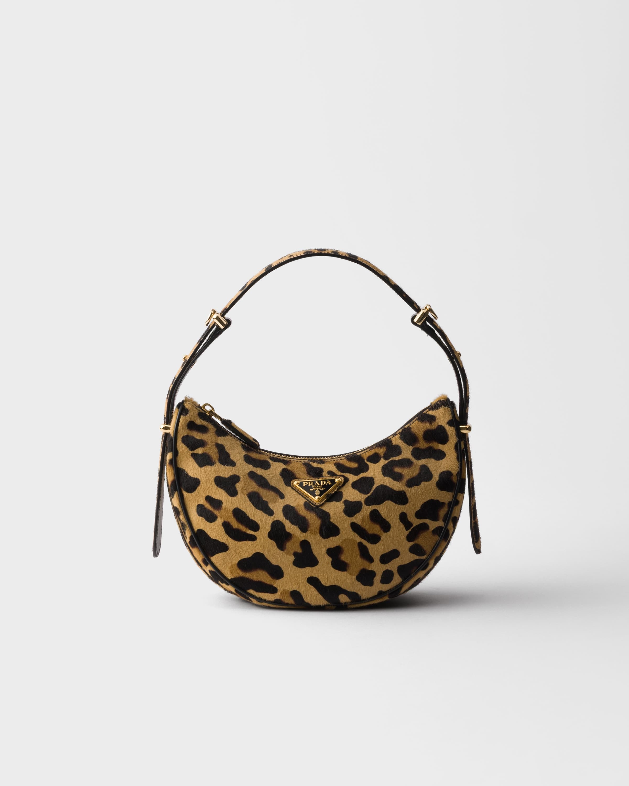 Arqué printed leather mini shoulder bag — Honey — 1BC194_2C7B_F0151_V_OOM