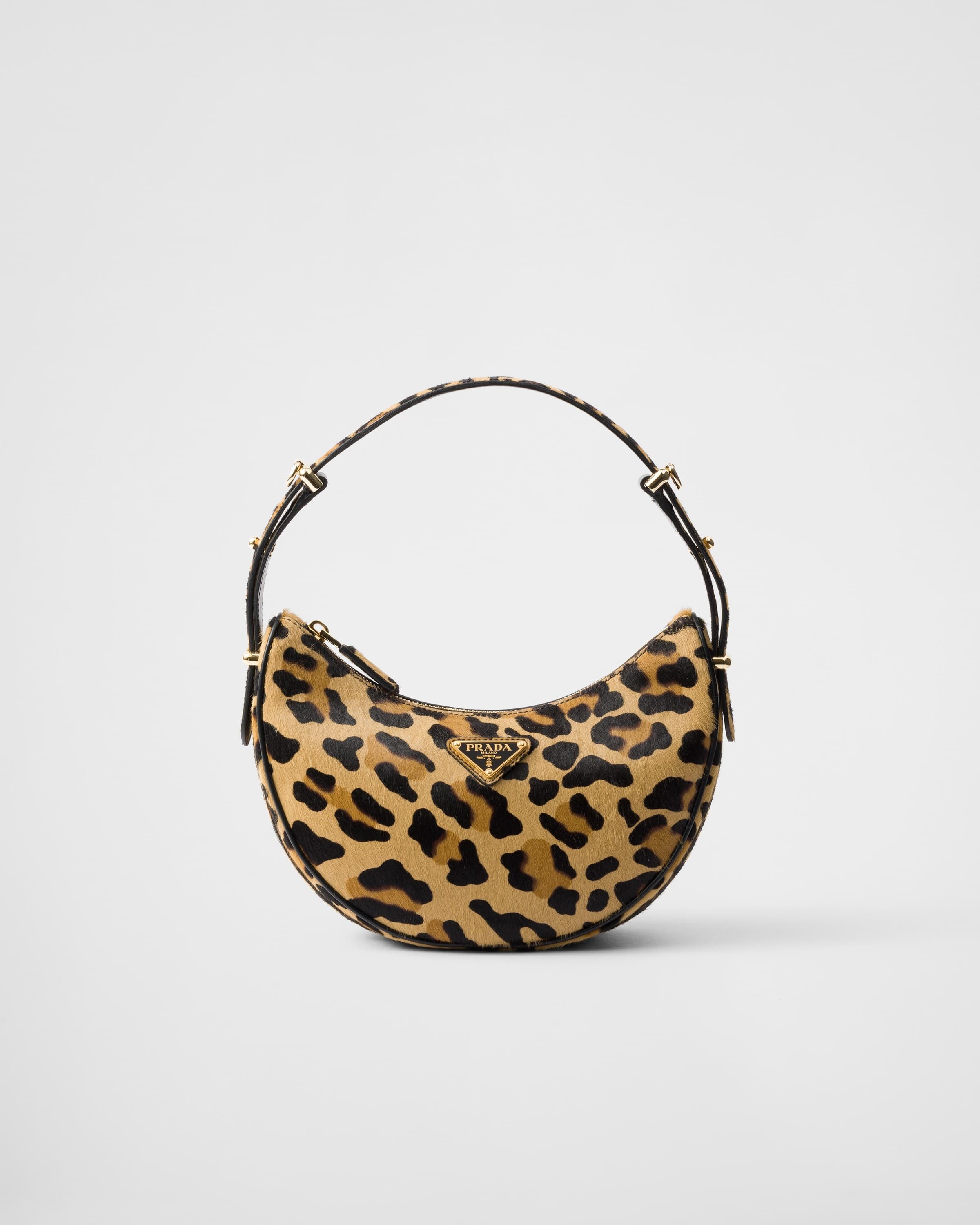Arqué printed leather shoulder bag — Honey — 1BC194_2C7B_F0151_V_OOO