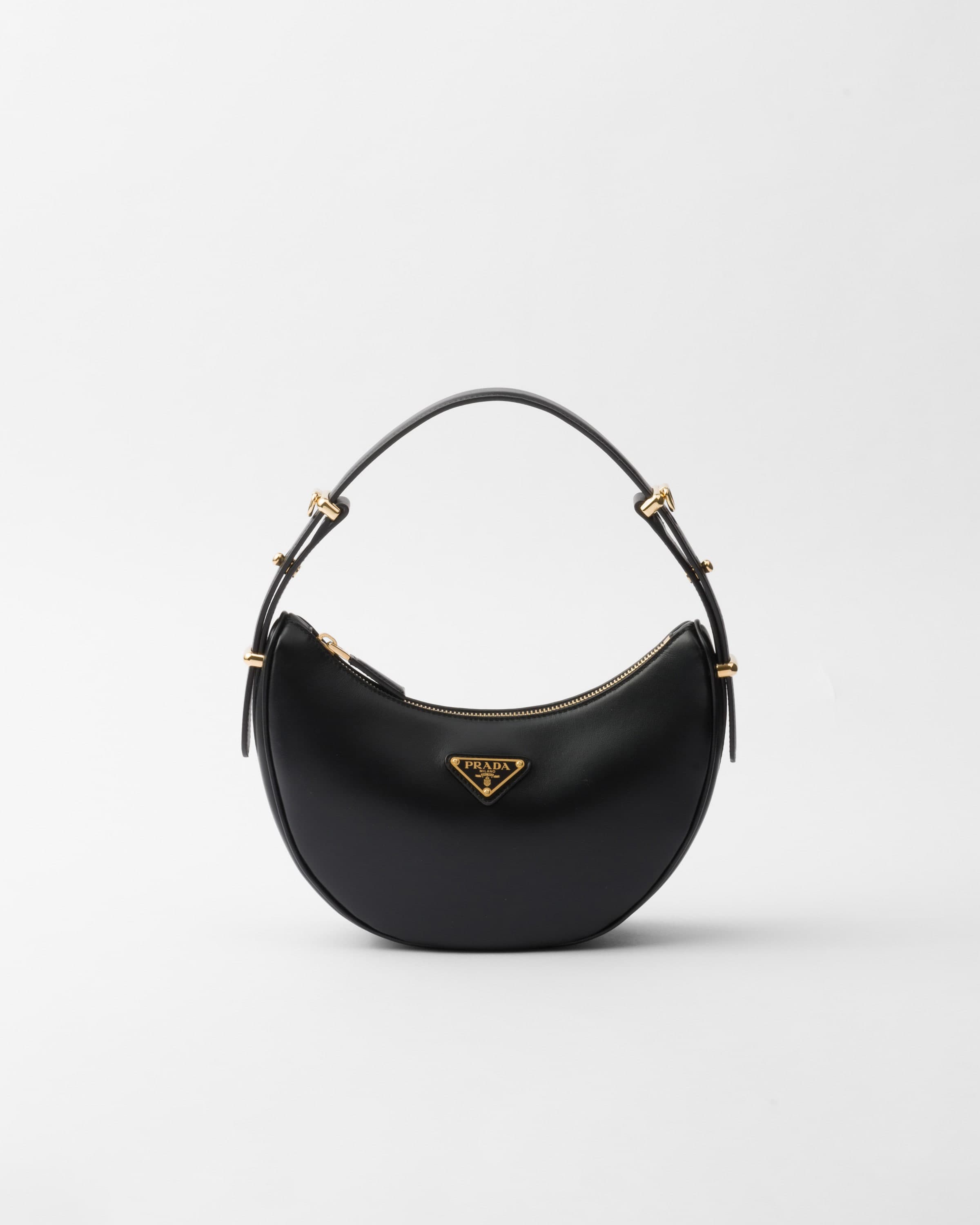 Arqué small leather shoulder bag — Black — 1BC194_ASK_F0002_V_OOO
