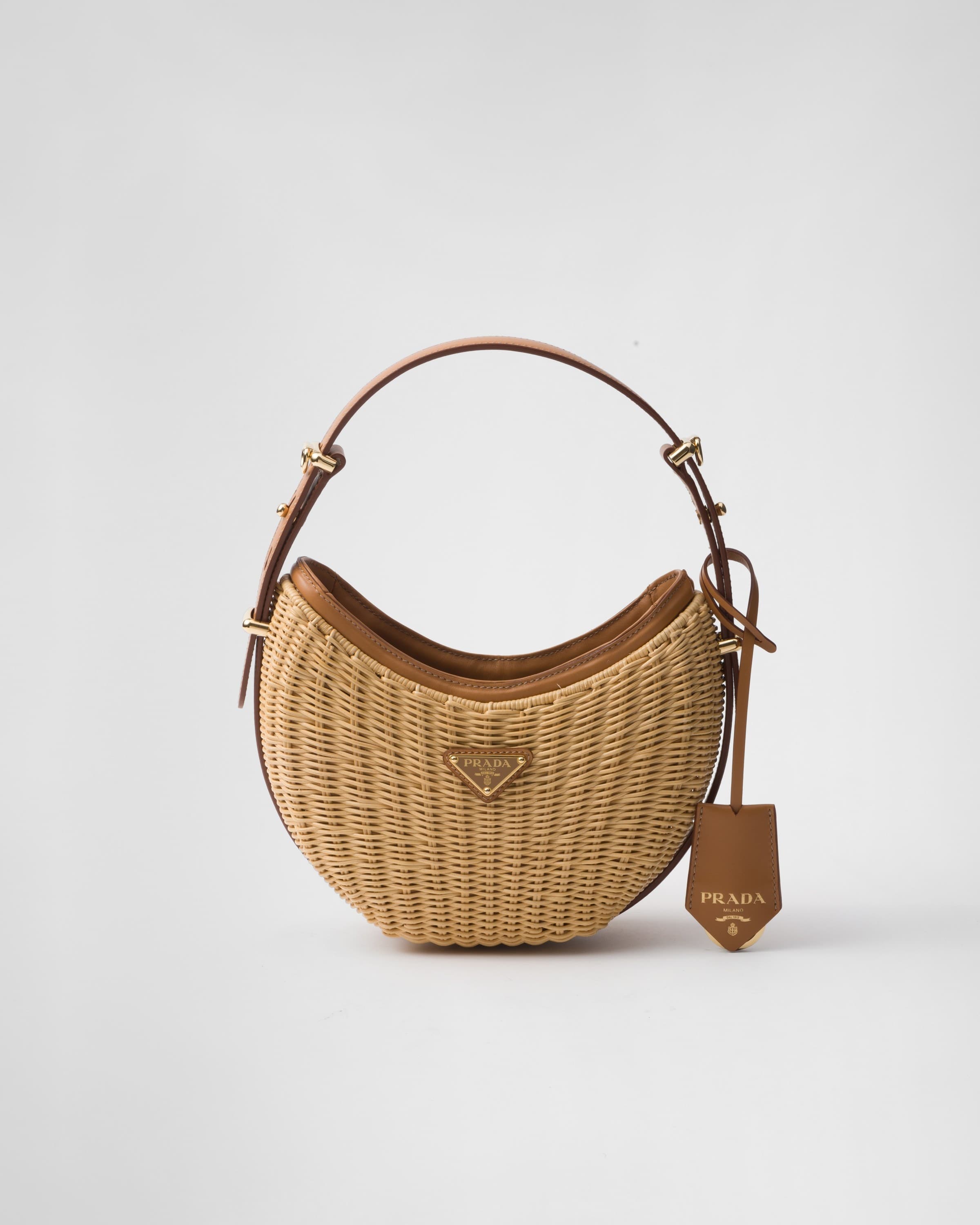 Wicker and leather Prada Arqué bag — Natural — 1BC202_2CYF_F0018_V_OOO