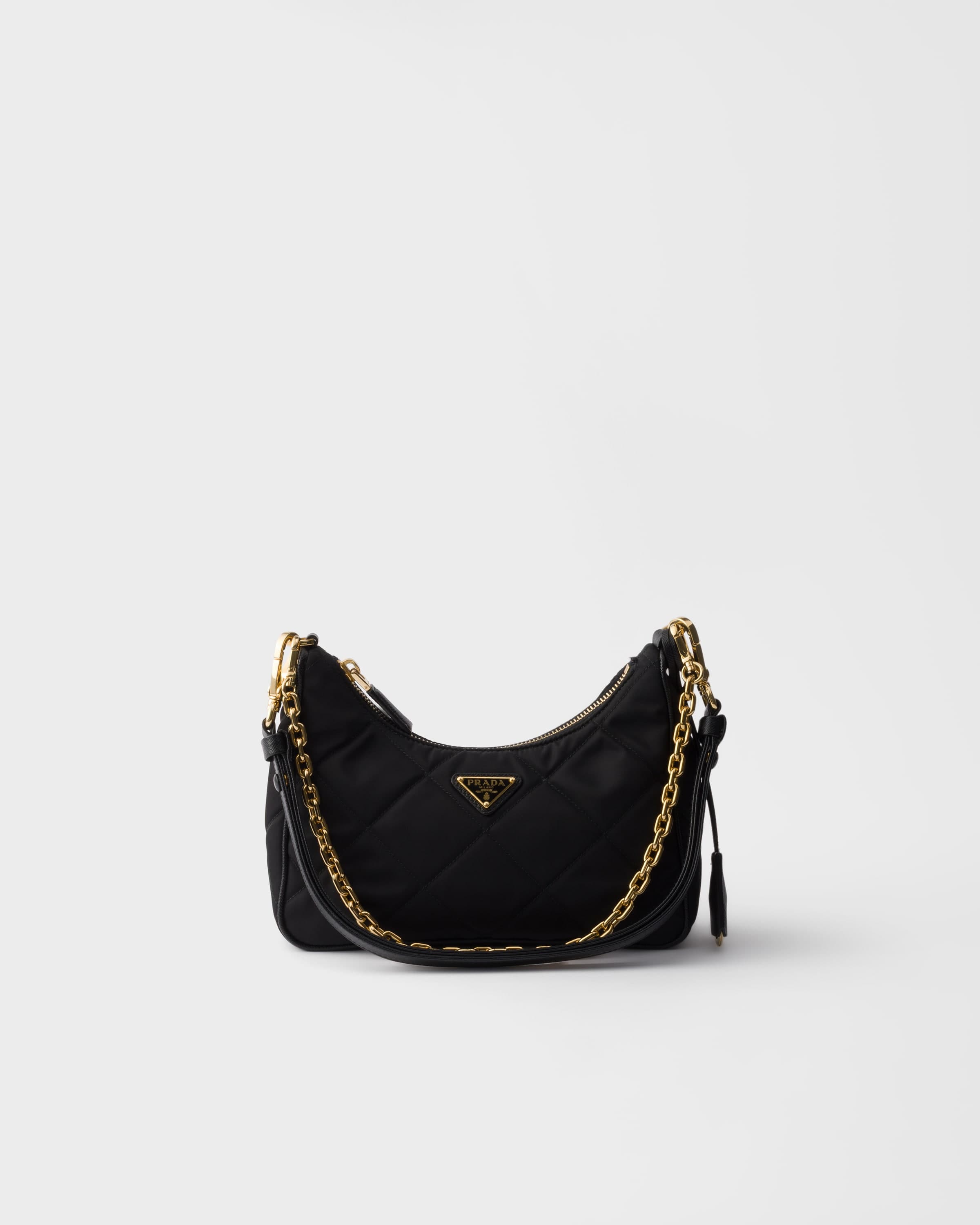 Re-Edition quilted Re-Nylon mini-bag — Black — 1BC204_2AOS_F0002_V_QOC