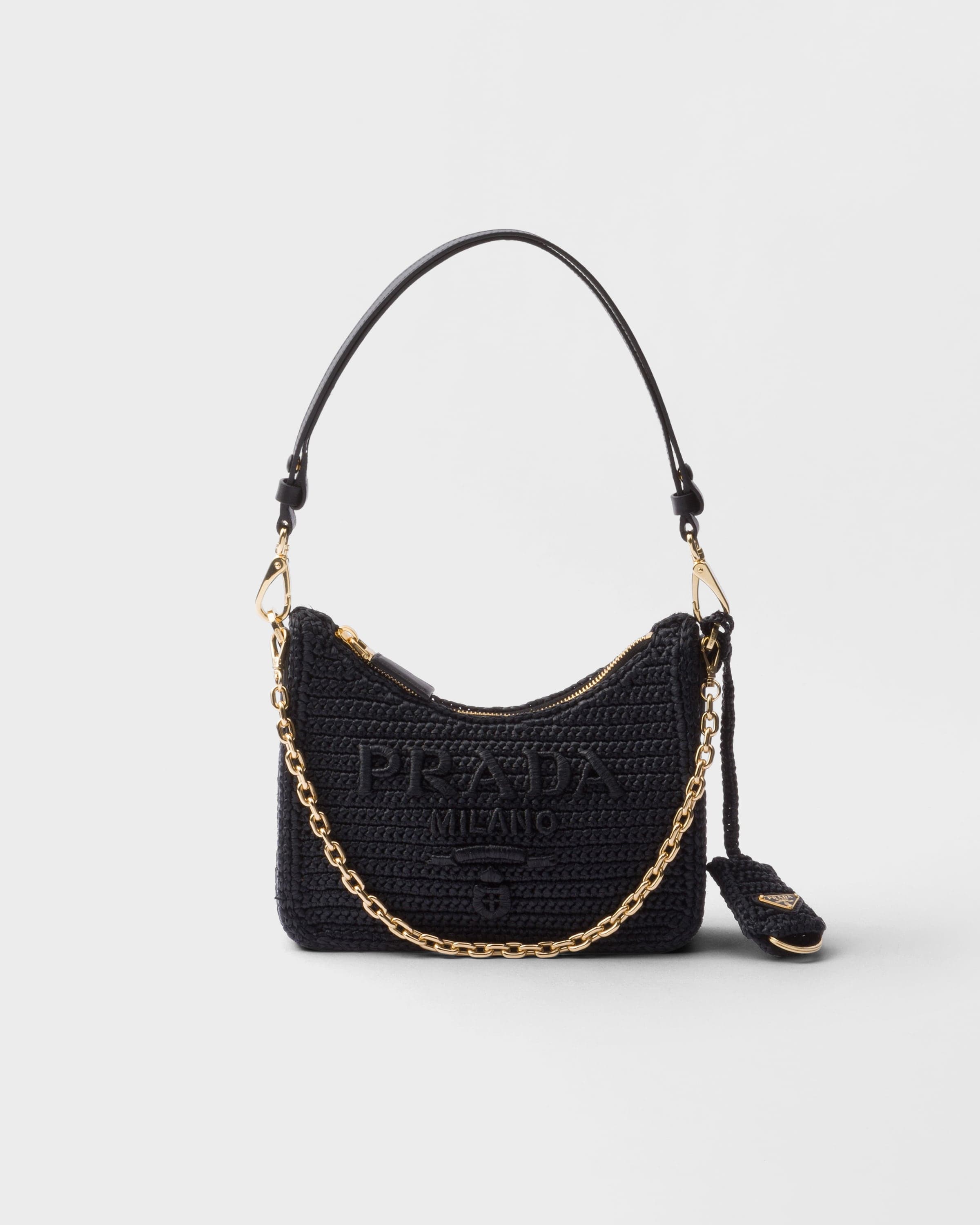 Re-Edition mini crochet bag — Black — 1BC204_2M2T_F0002_V_JUO