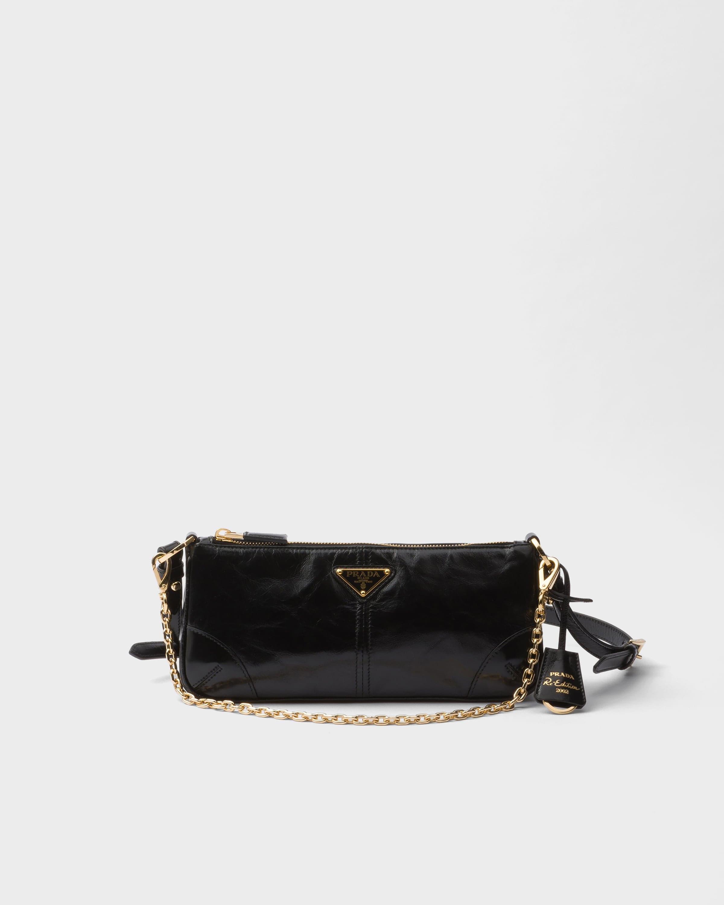 Re-Edition 2002 medium leather shoulder bag — Black — 1BC221_2CYR_F0002_V_OOM