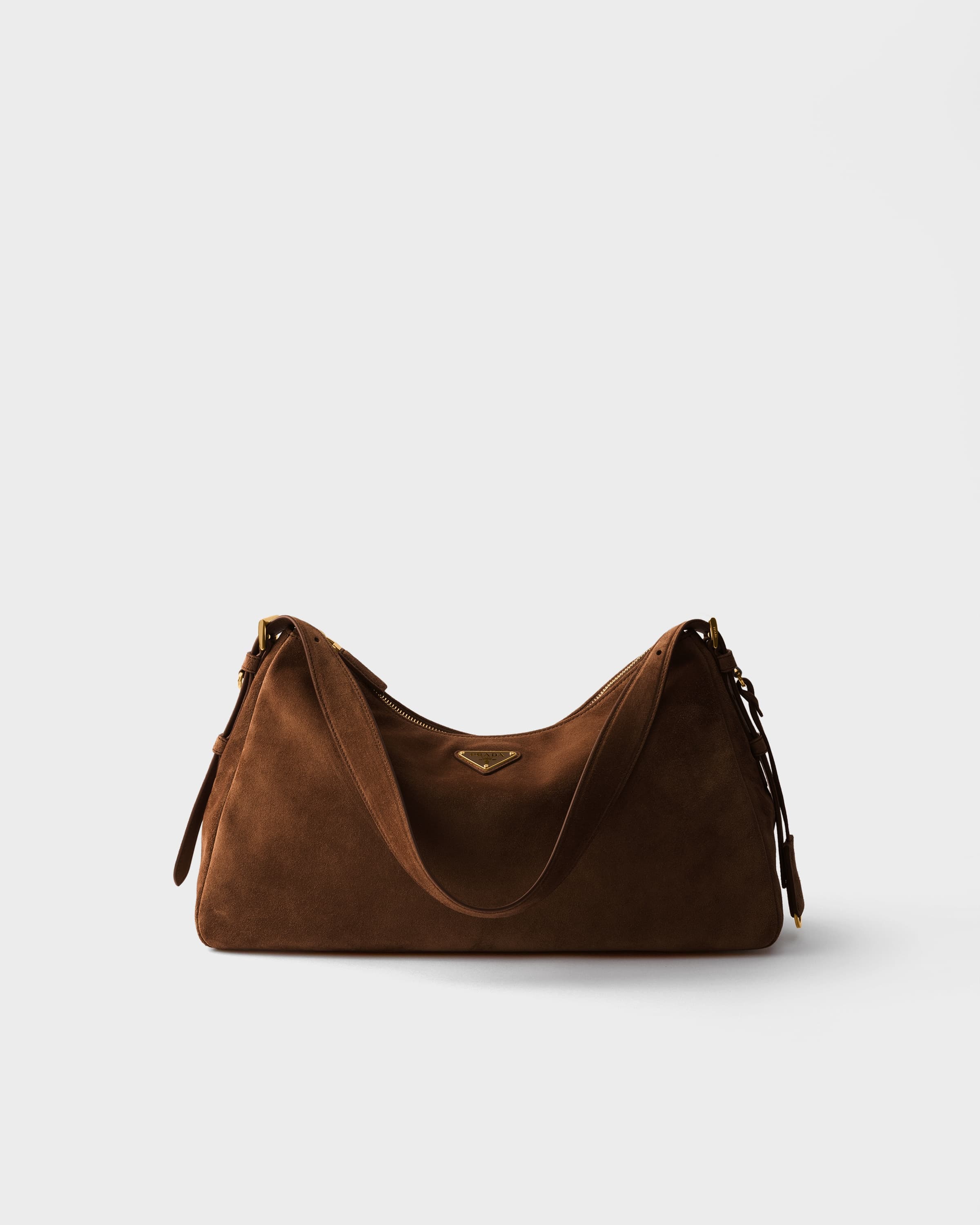 Aimèe large suede shoulder bag — Cocoa Brown — 1BC228_2C4S_F0324_V_LVM