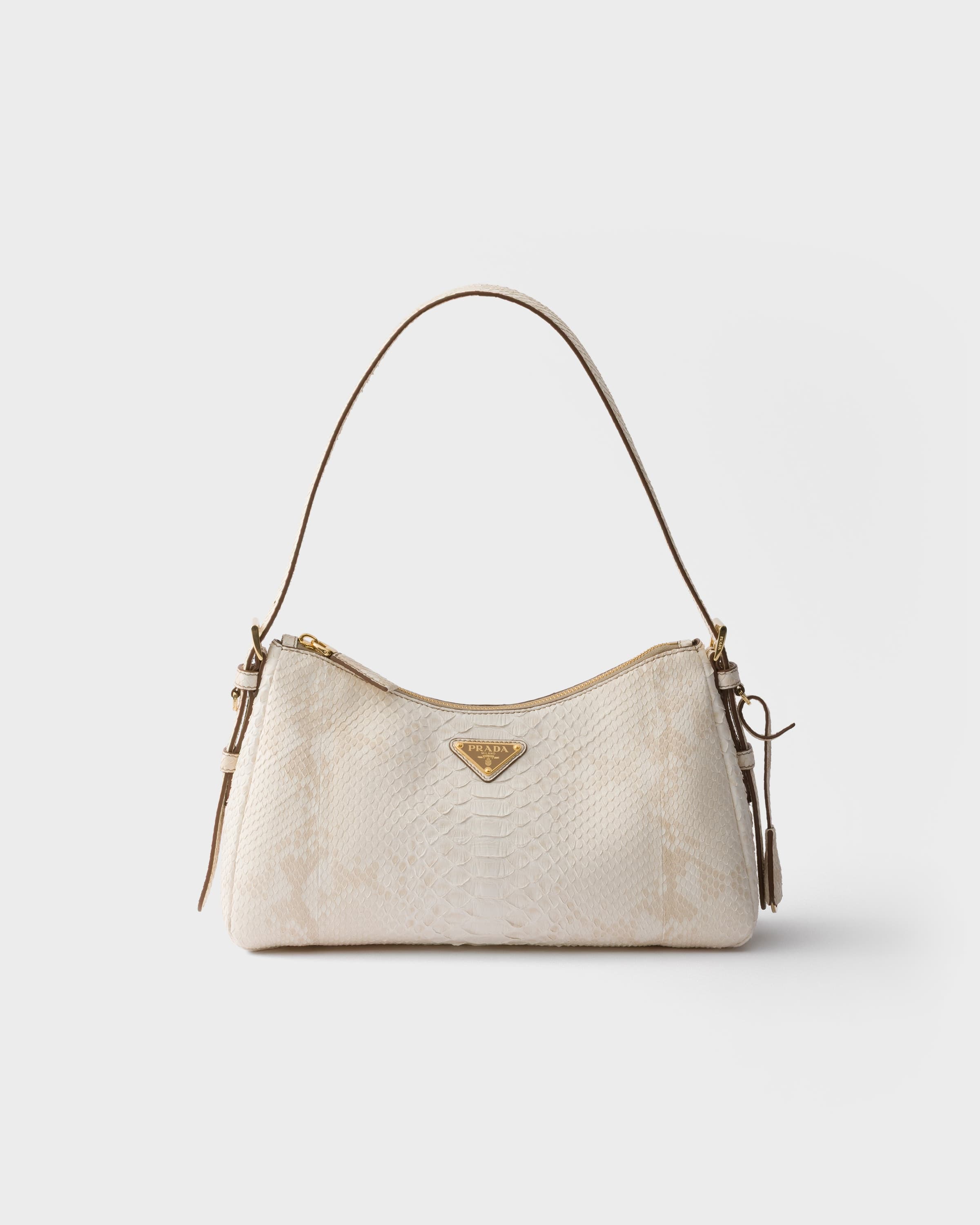 Aimèe medium python leather shoulder bag — Sand Beige — 1BC229_2GB0_F0036_V_LVM