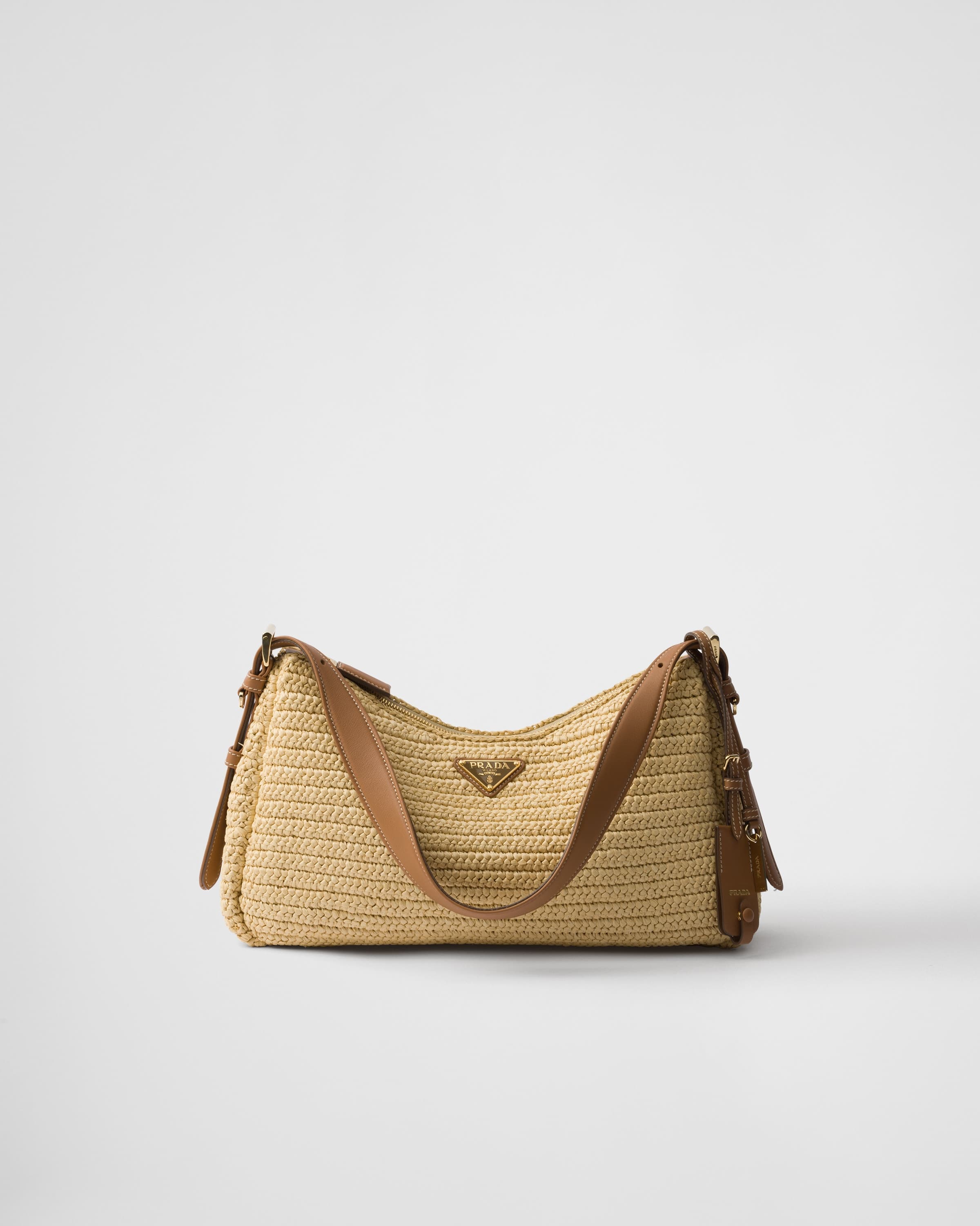 Aimée large crochet and leather bag — Natural — 1BC247_2MG3_F0018_V_OOO