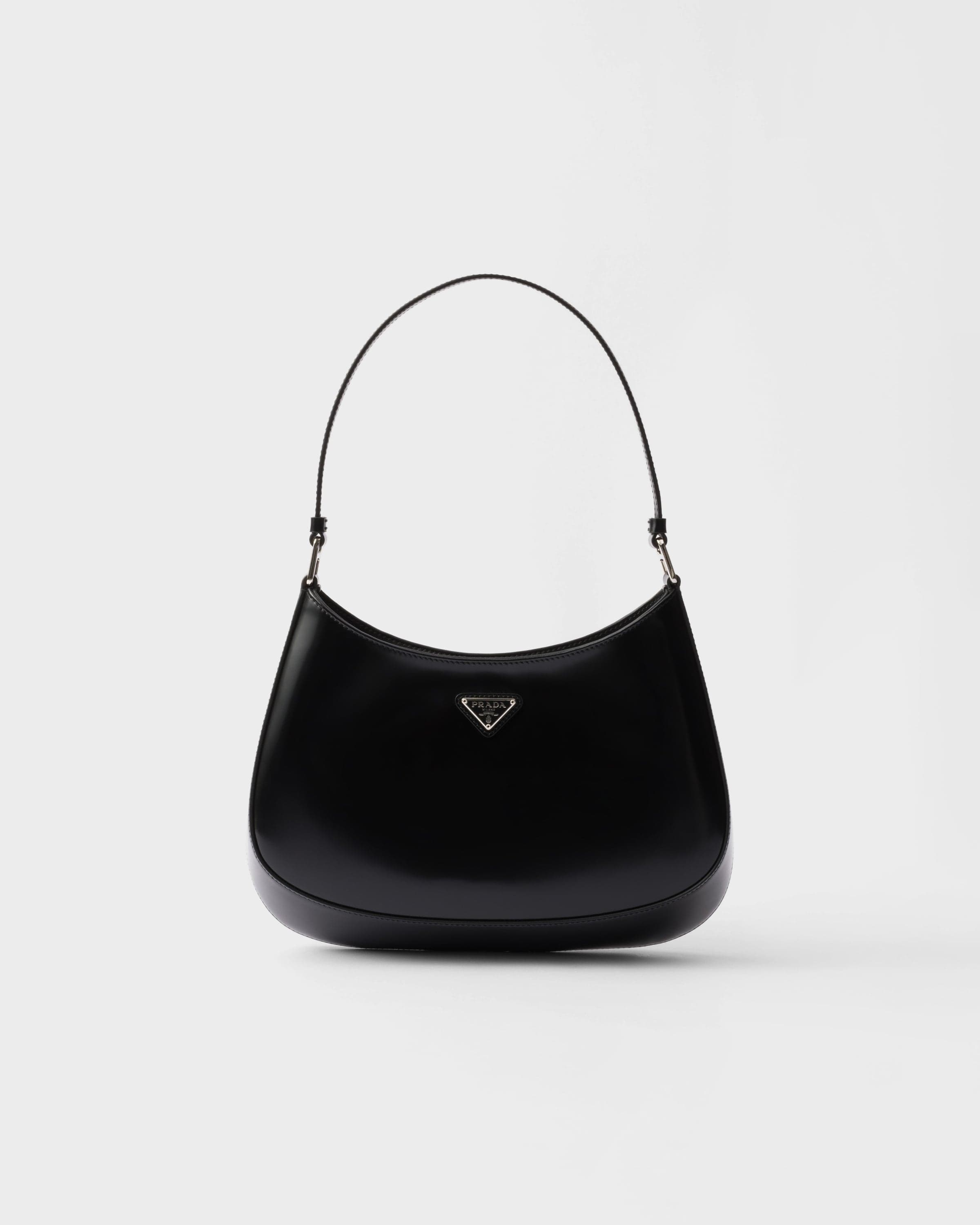 Cleo brushed leather shoulder bag — Black — 1BC499_ZO6_F0002_V_OOO
