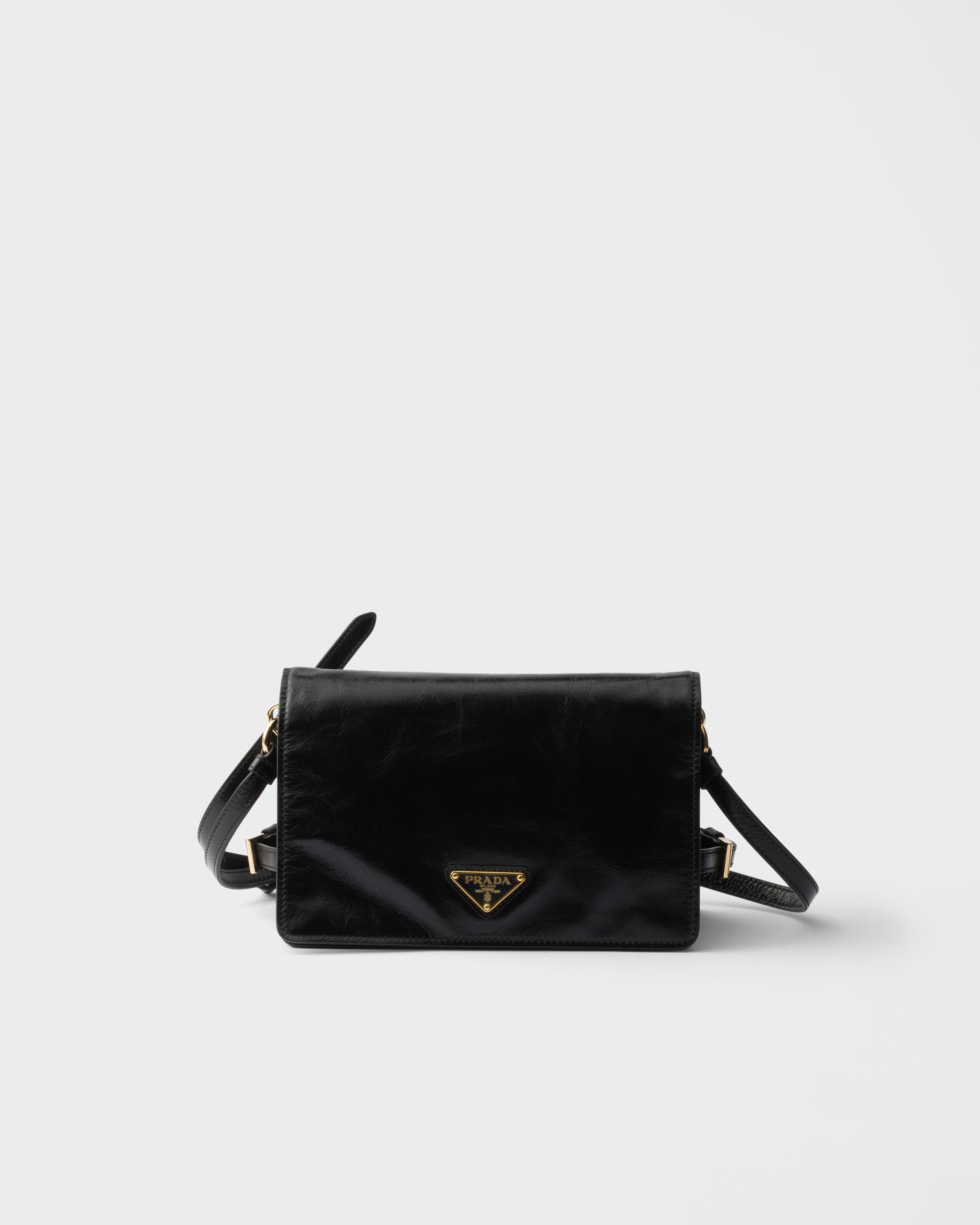 Mini leather shoulder bag — Black — 1BD082_2CYR_F0002_V_XVJ