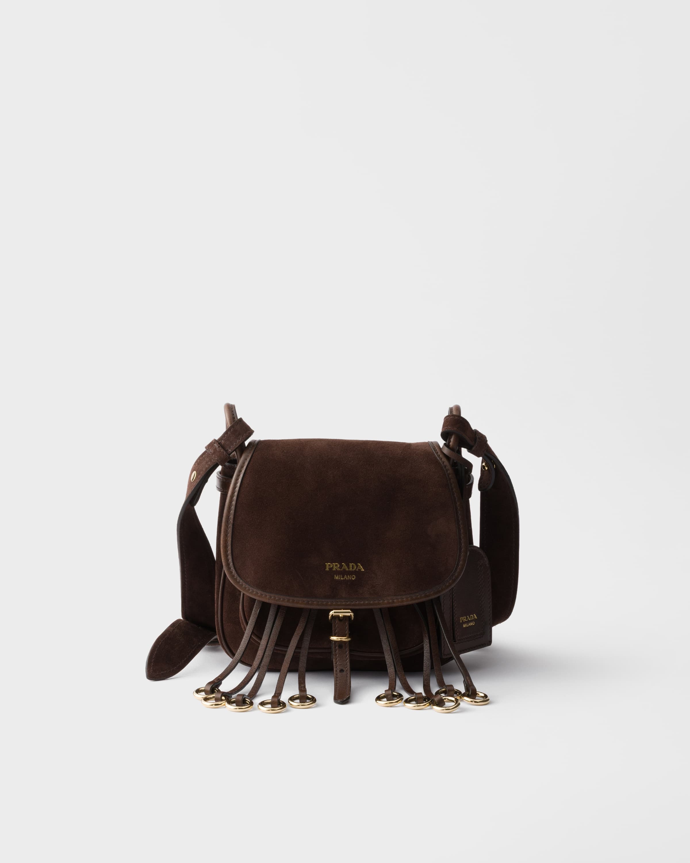 Corsaire suede mini shoulder bag — Dark Brown — 1BD412_2C4S_F0003_V_OOU