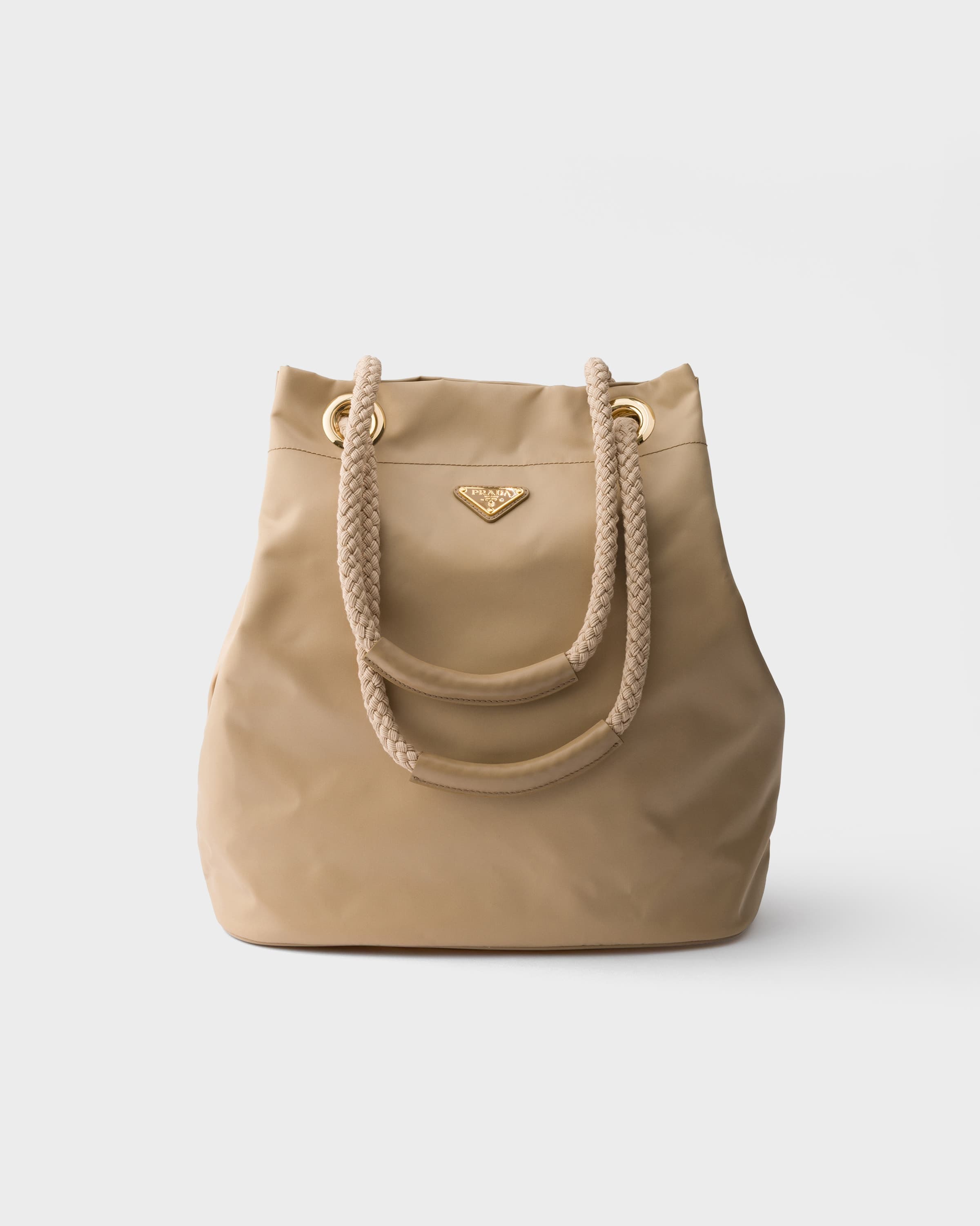 Mariner large Re-Nylon bucket bag — Camel Brown — 1BE093_2HG8_F0040_V_OOO